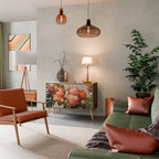 STYLISH BEAUTY Aparador de 2 Portas em Efeito Carvalho