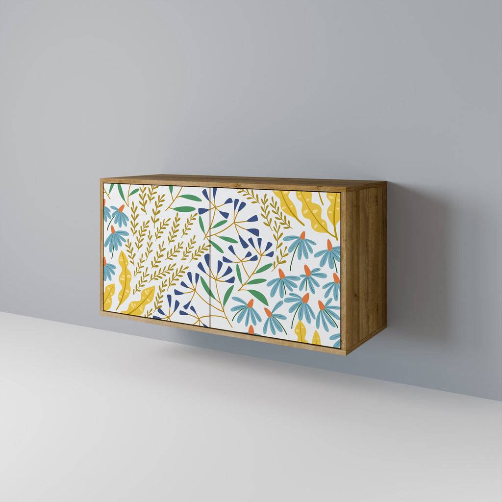 HELLO SPRING Aparador de 2 Portas em Efeito Carvalho