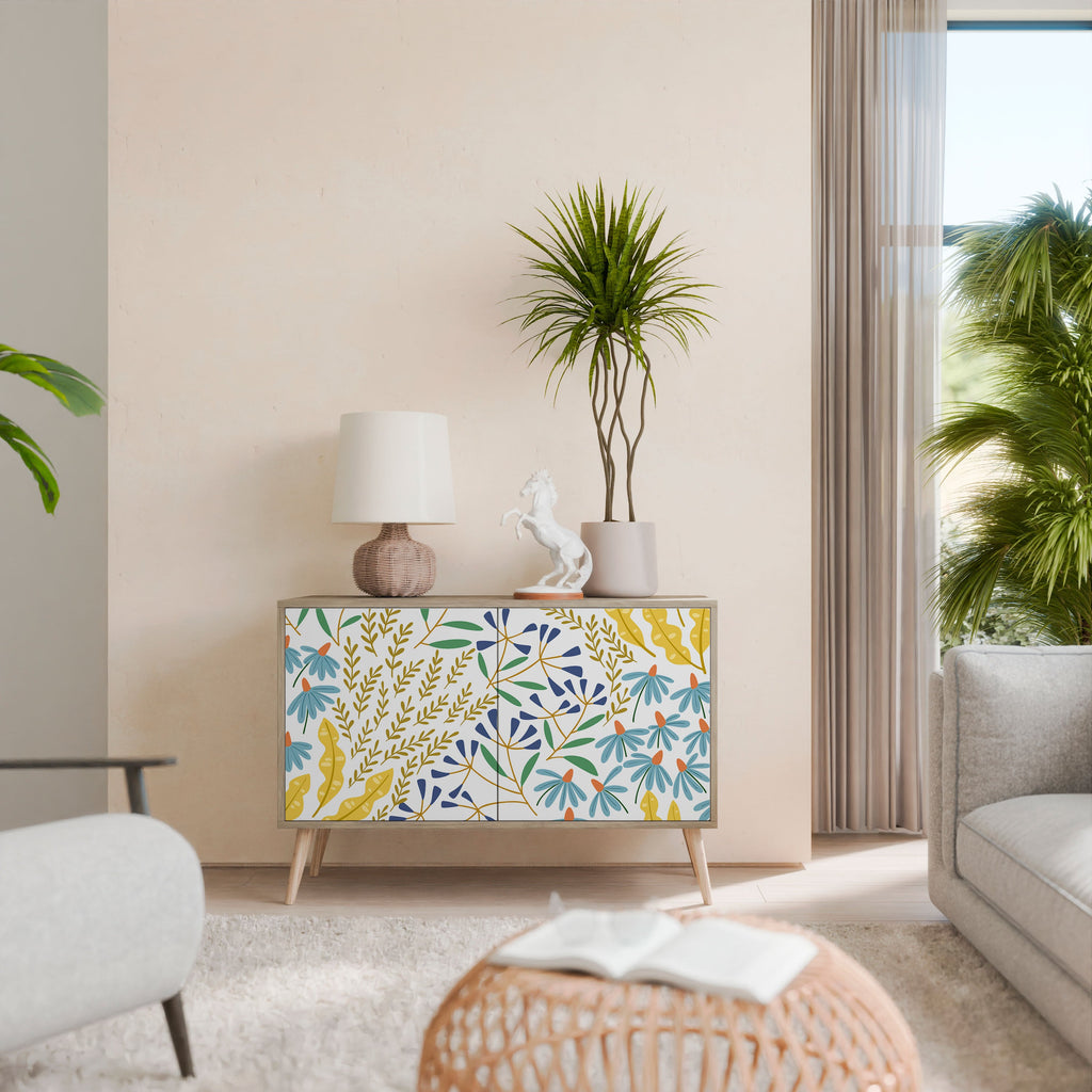 HELLO SPRING Aparador de 2 Portas em Efeito Carvalho