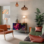 BLOOMING ELEGANCE Aparador de 2 Portas em Efeito Carvalho