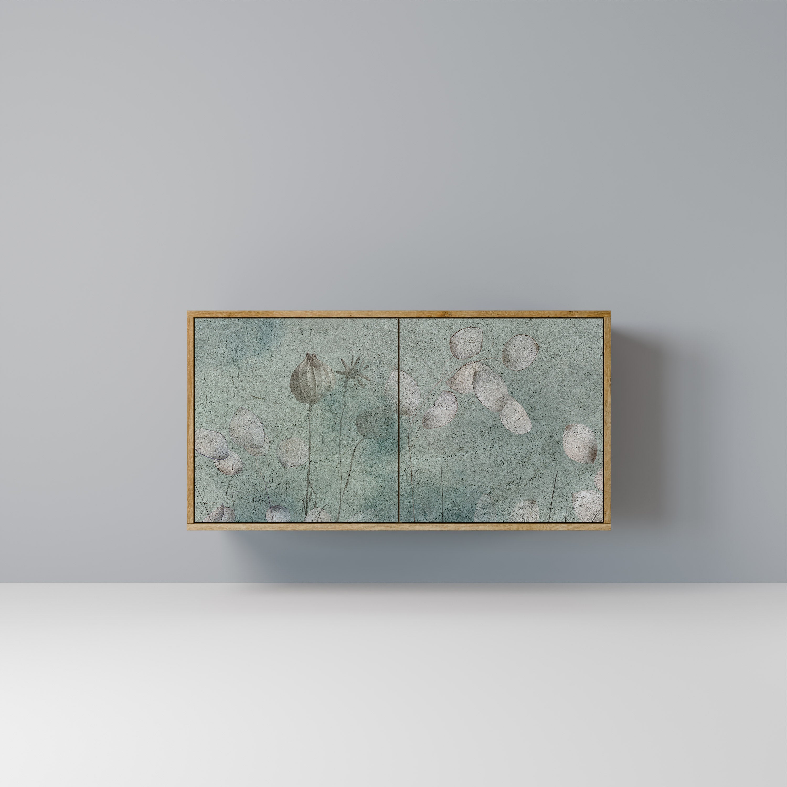 NIGHT LADY Aparador de 2 Portas em Efeito Carvalho