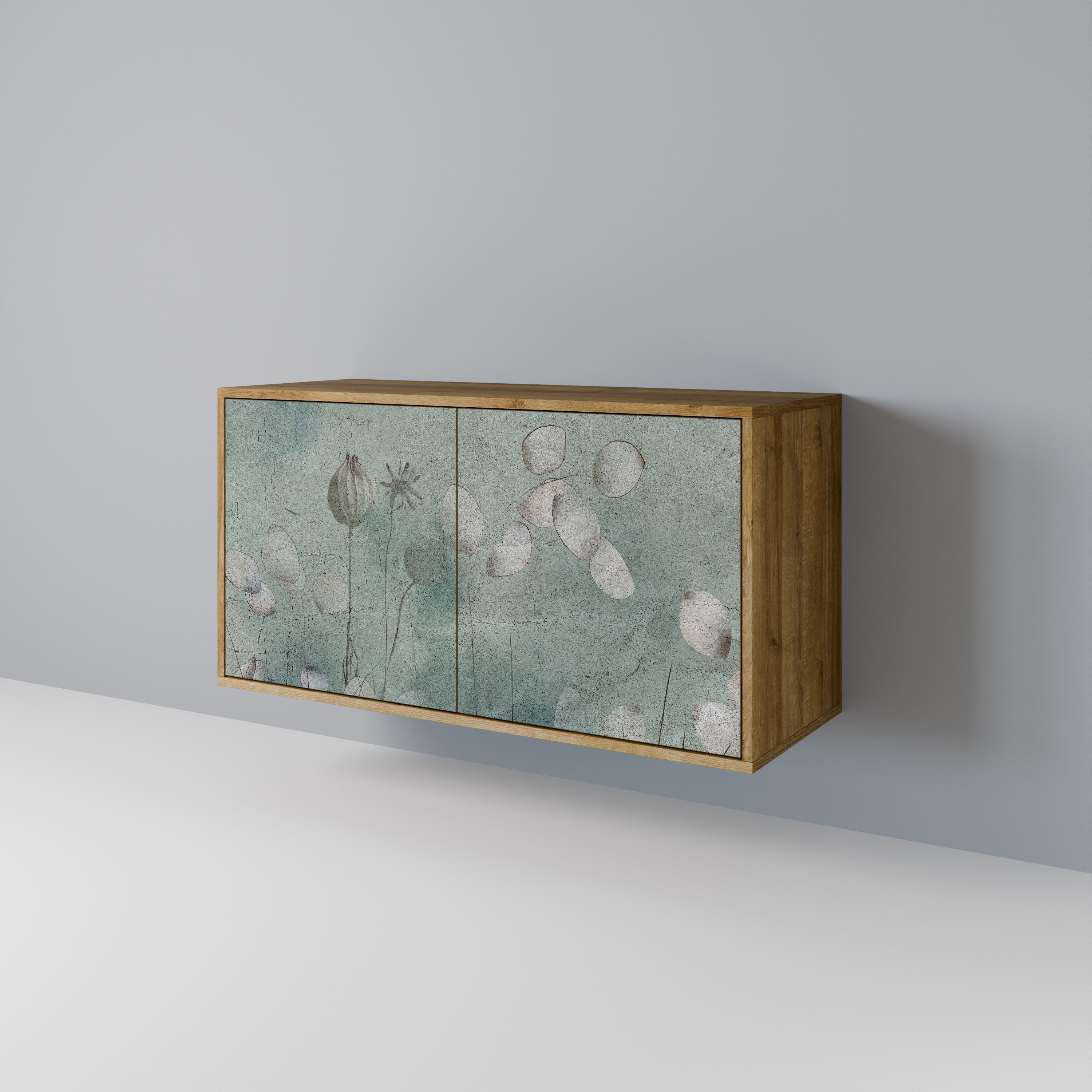 NIGHT LADY Aparador de 2 Portas em Efeito Carvalho