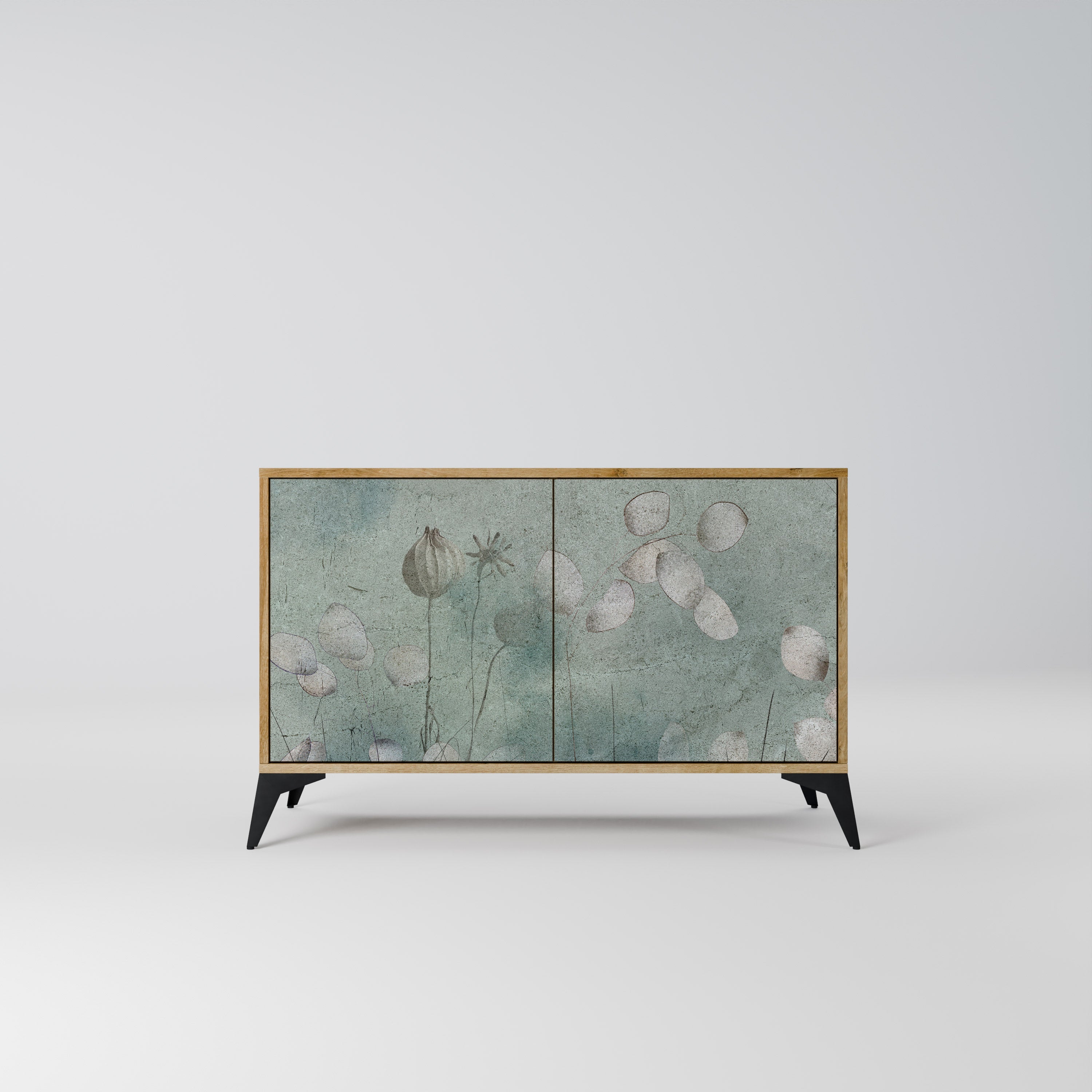 NIGHT LADY Aparador de 2 Portas em Efeito Carvalho