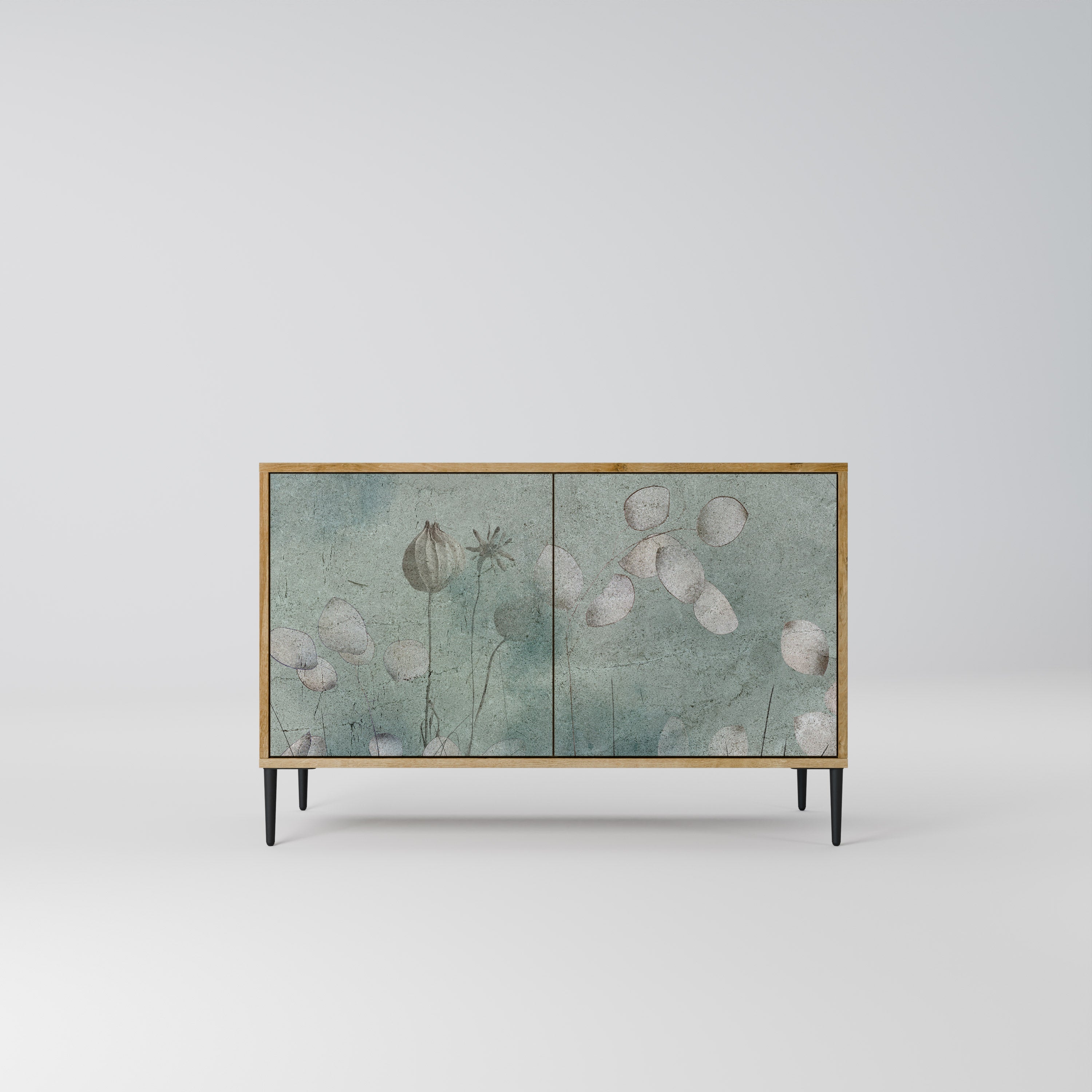 NIGHT LADY Aparador de 2 Portas em Efeito Carvalho