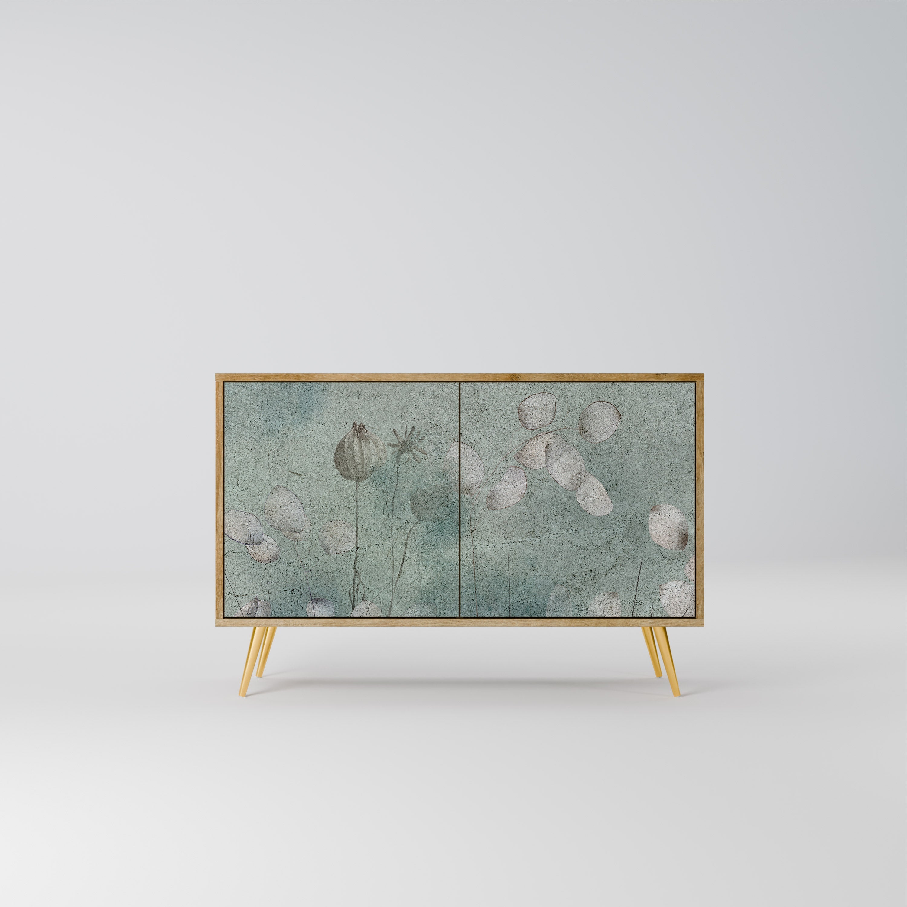 NIGHT LADY Aparador de 2 Portas em Efeito Carvalho