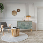 NIGHT LADY Aparador de 2 Portas em Efeito Carvalho