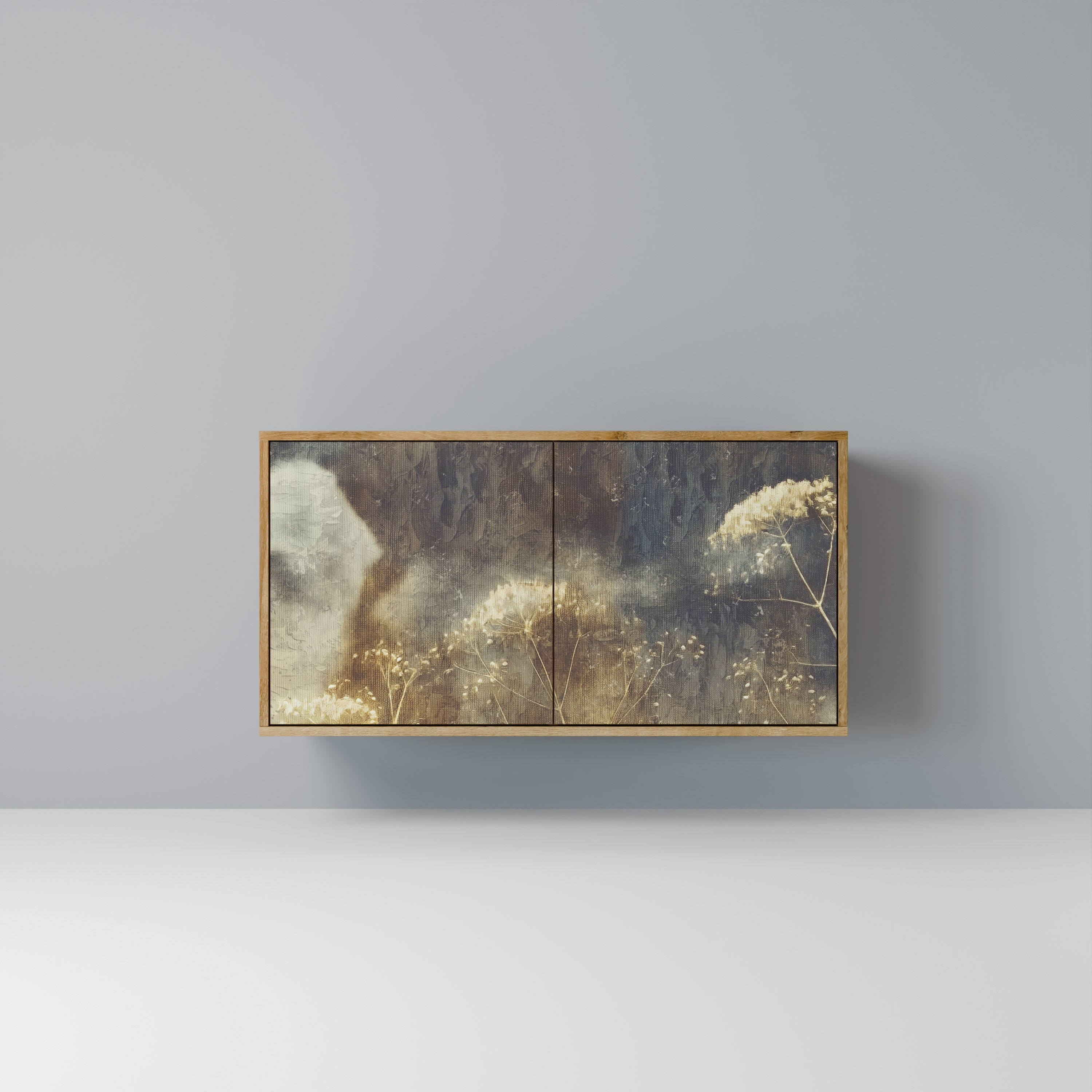 GENTLE POWER Aparador de 2 Portas em Efeito Carvalho