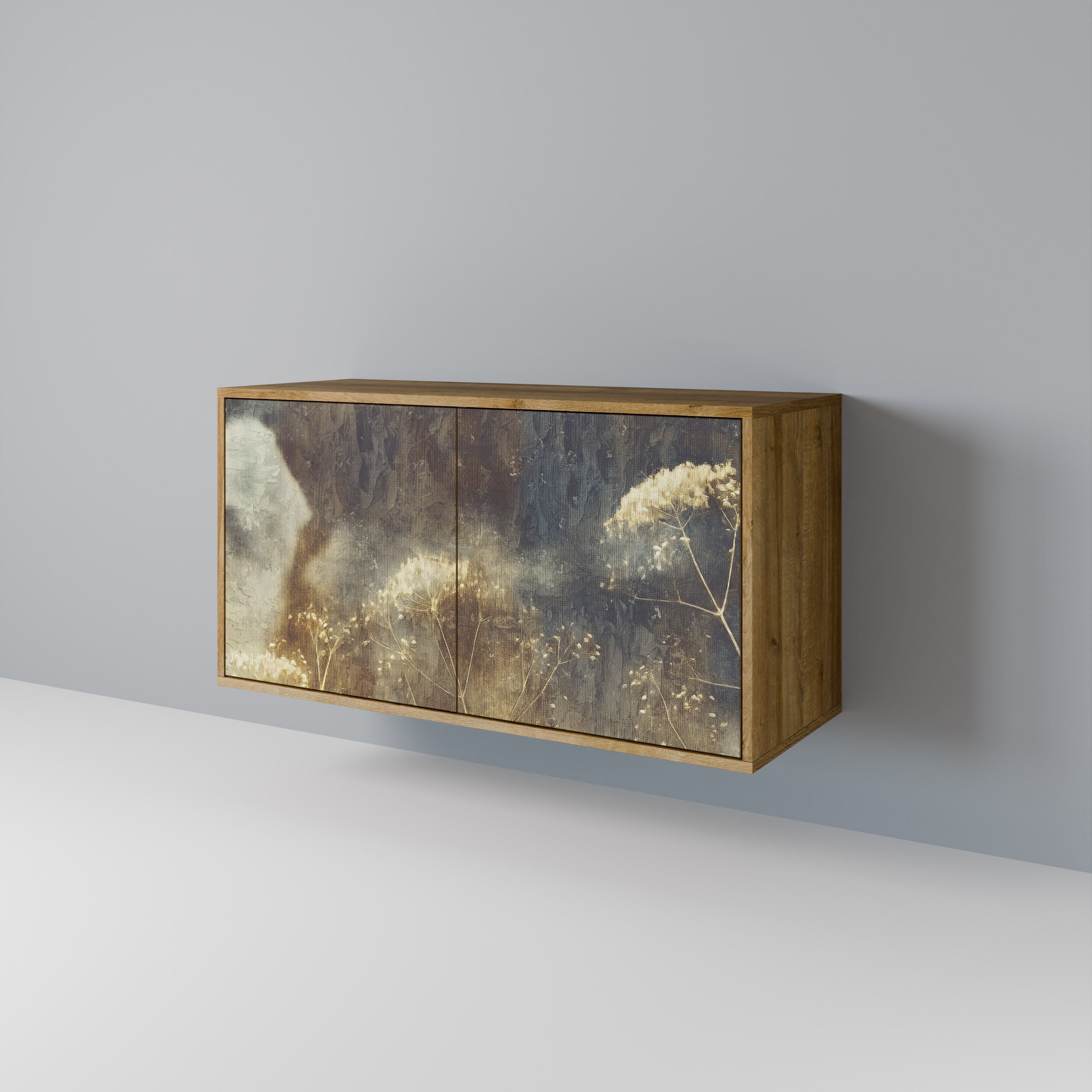 GENTLE POWER Aparador de 2 Portas em Efeito Carvalho