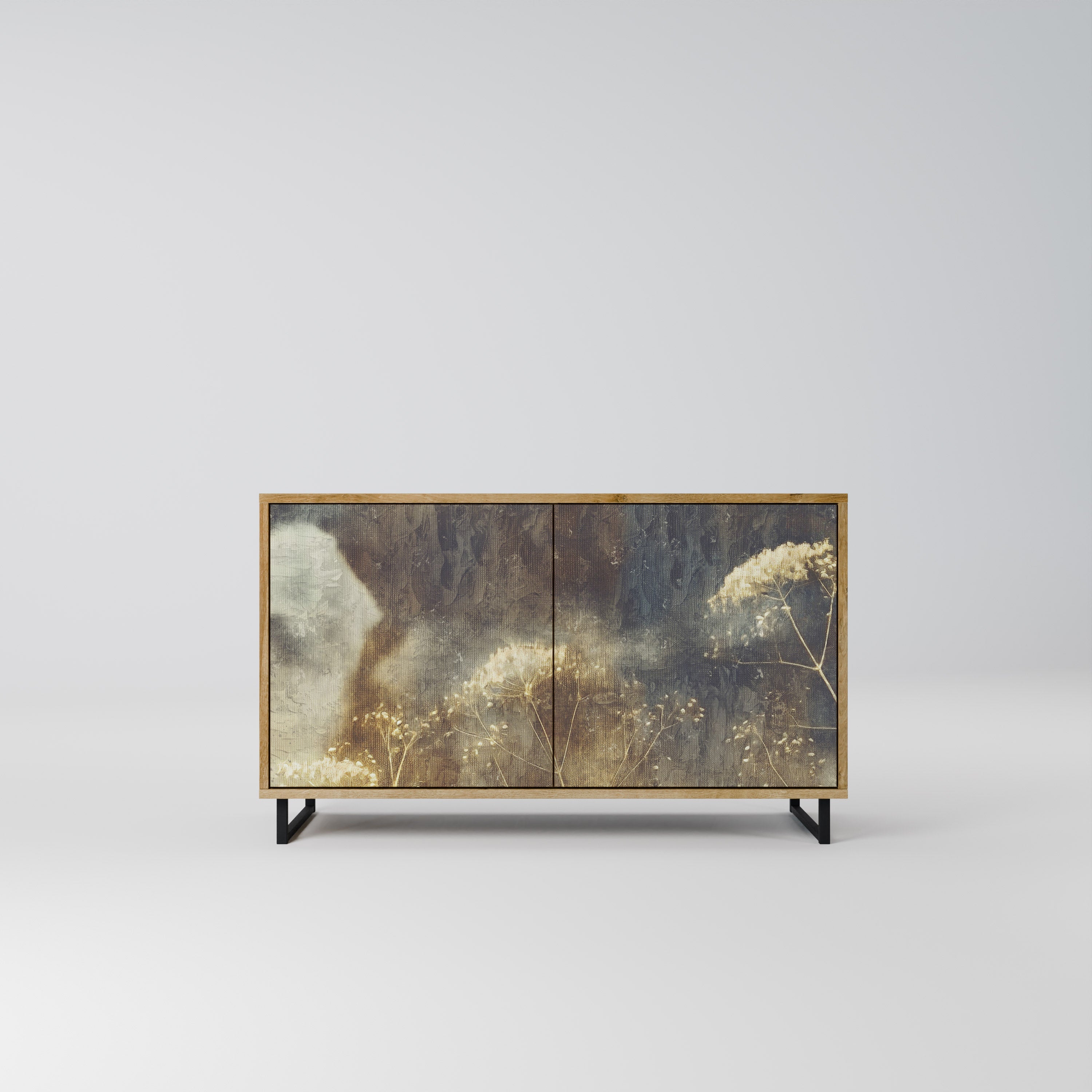 GENTLE POWER Aparador de 2 Portas em Efeito Carvalho