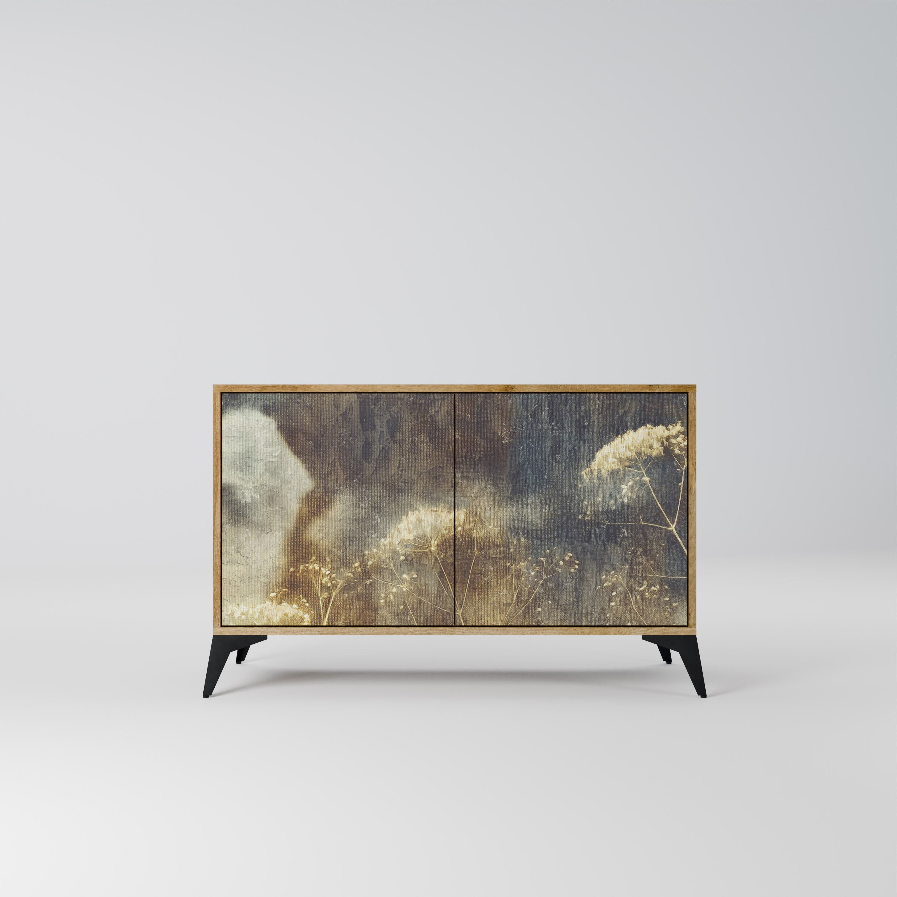 GENTLE POWER Aparador de 2 Portas em Efeito Carvalho