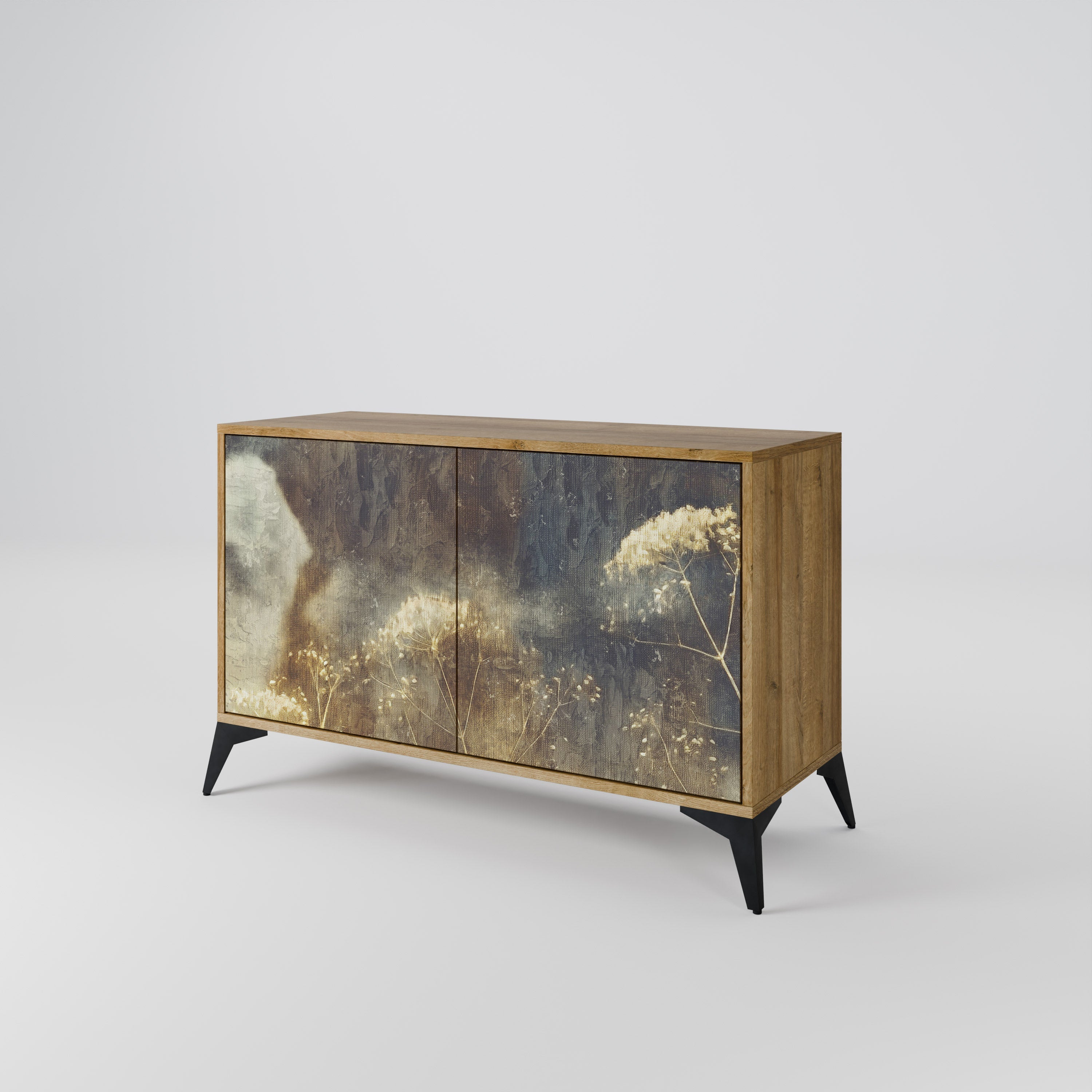 GENTLE POWER Aparador de 2 Portas em Efeito Carvalho