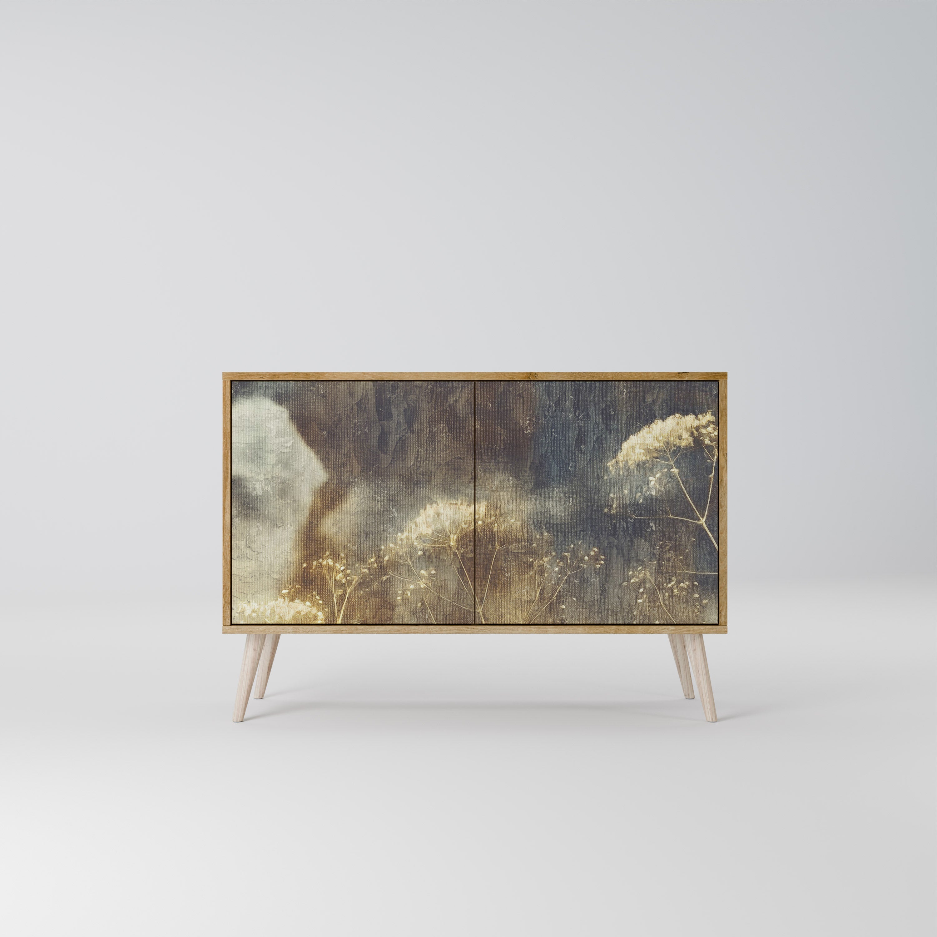 GENTLE POWER Aparador de 2 Portas em Efeito Carvalho