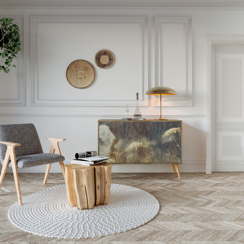 GENTLE POWER Aparador de 2 Portas em Efeito Carvalho