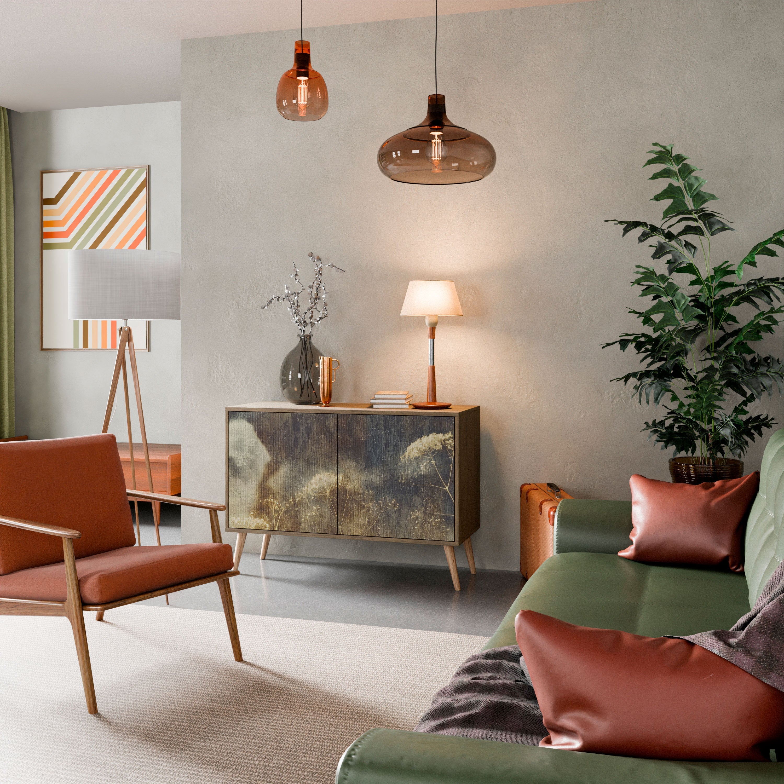 GENTLE POWER Aparador de 2 Portas em Efeito Carvalho