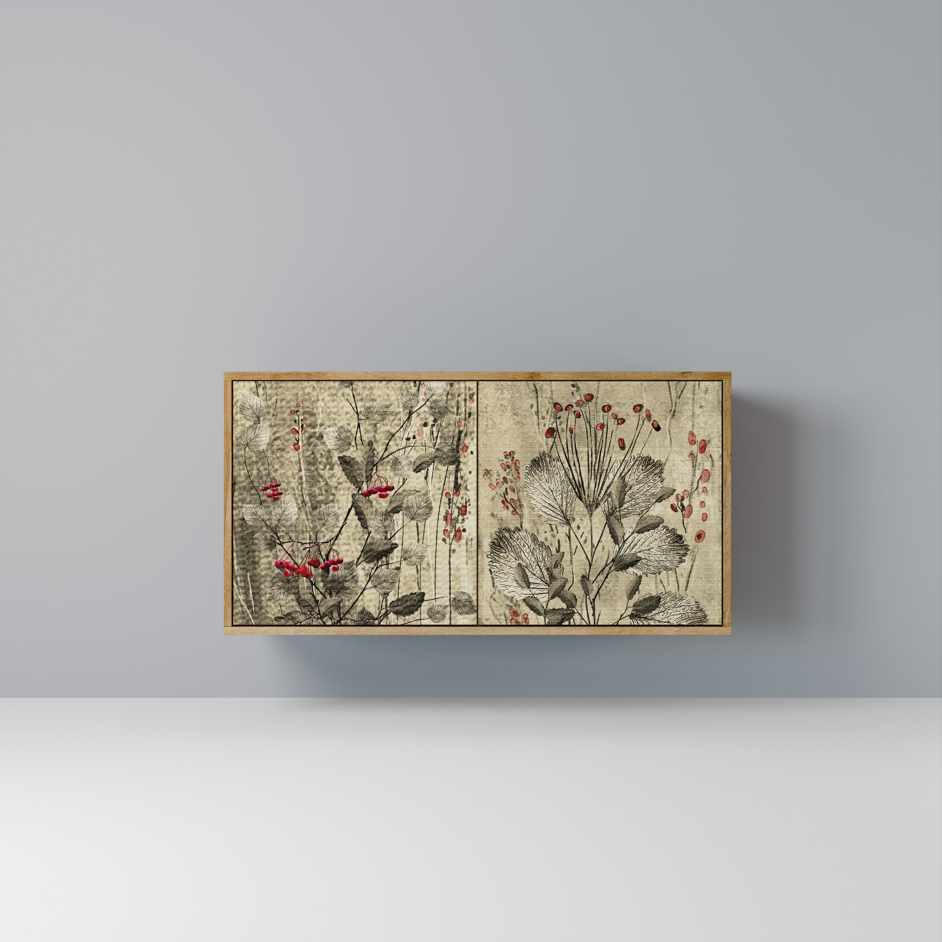 HERBAL GRACE Aparador de 2 Portas em Efeito Carvalho