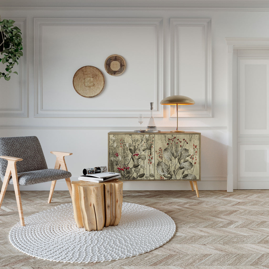 HERBAL GRACE Aparador de 2 Portas em Efeito Carvalho