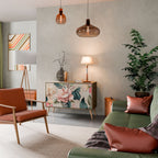 FLORAL GRACE Aparador de 2 Portas em Efeito Carvalho