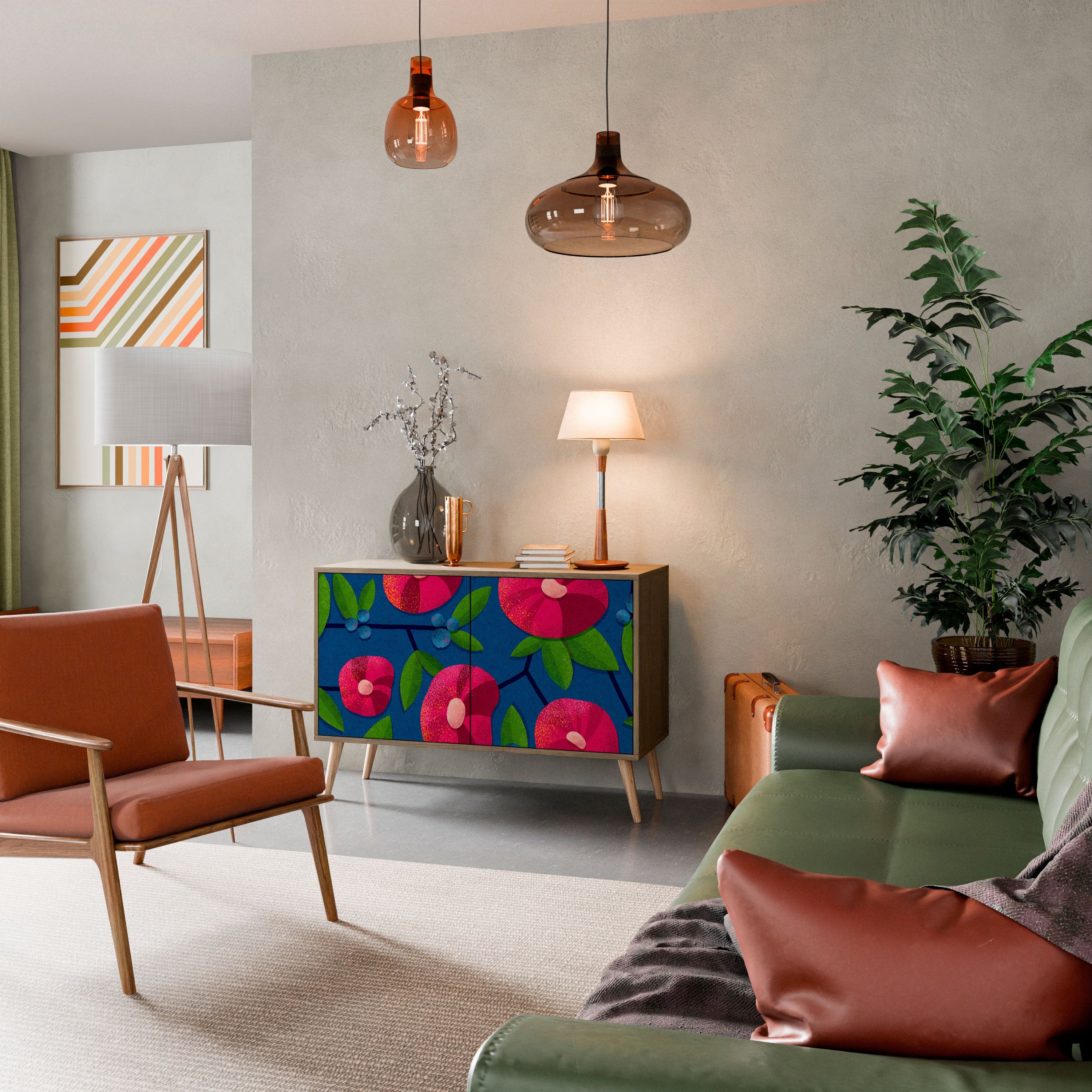 SPRING THOUGHTS Aparador de 2 Portas em Efeito Carvalho