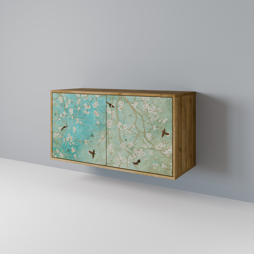 BLOOMING CHARM Aparador de 2 Portas em Efeito Carvalho