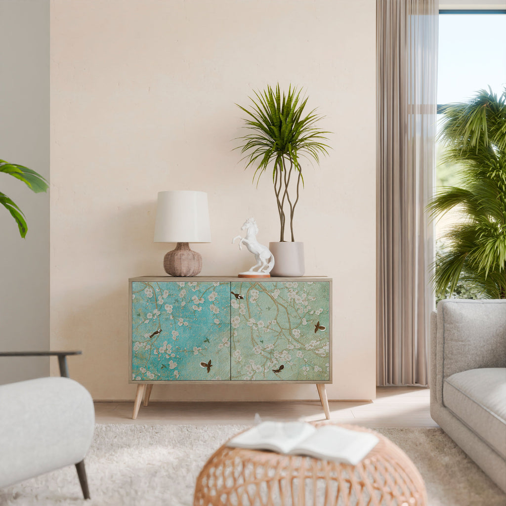 BLOOMING CHARM Aparador de 2 Portas em Efeito Carvalho