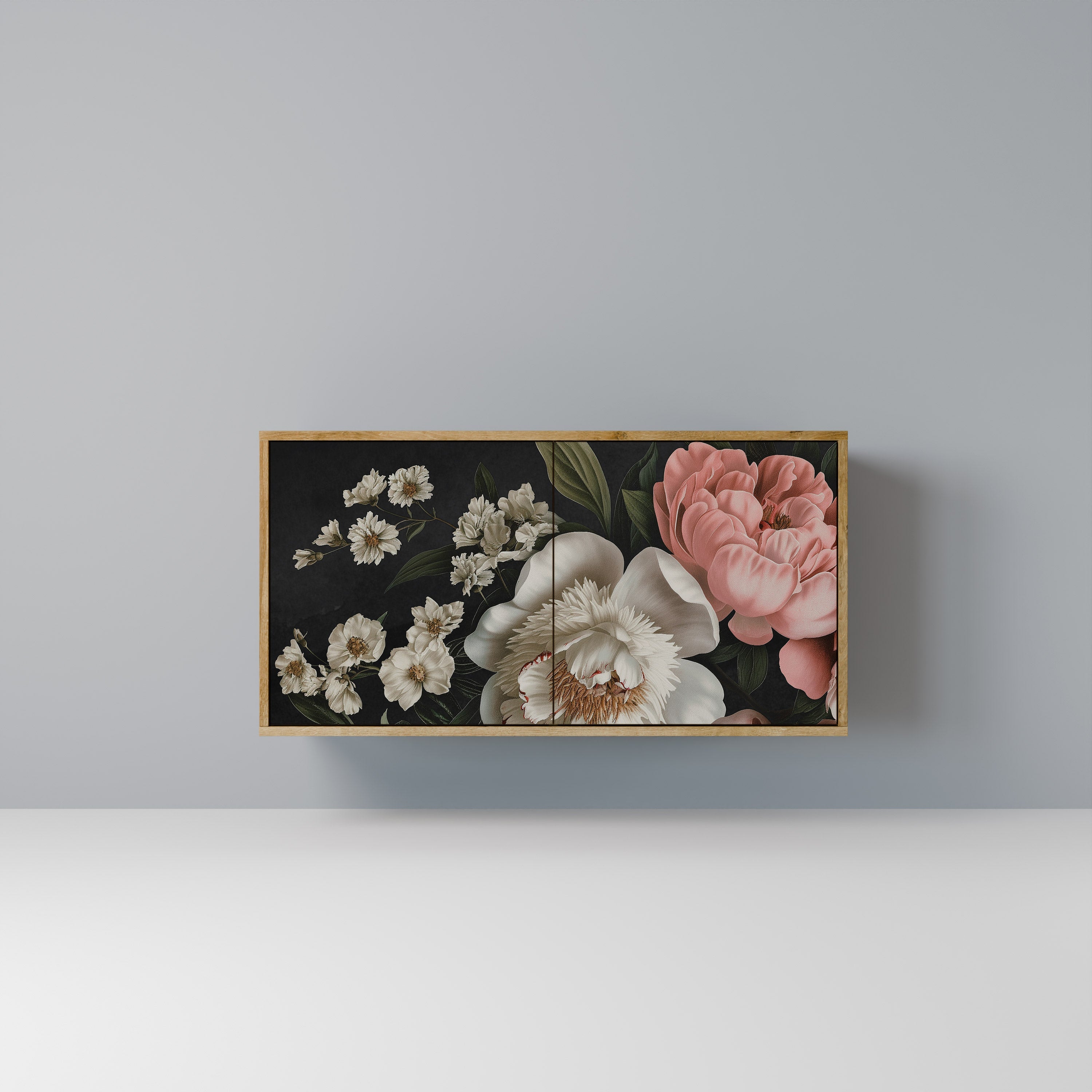 LUSH ELEGANCE Aparador de 2 Portas em Efeito Carvalho