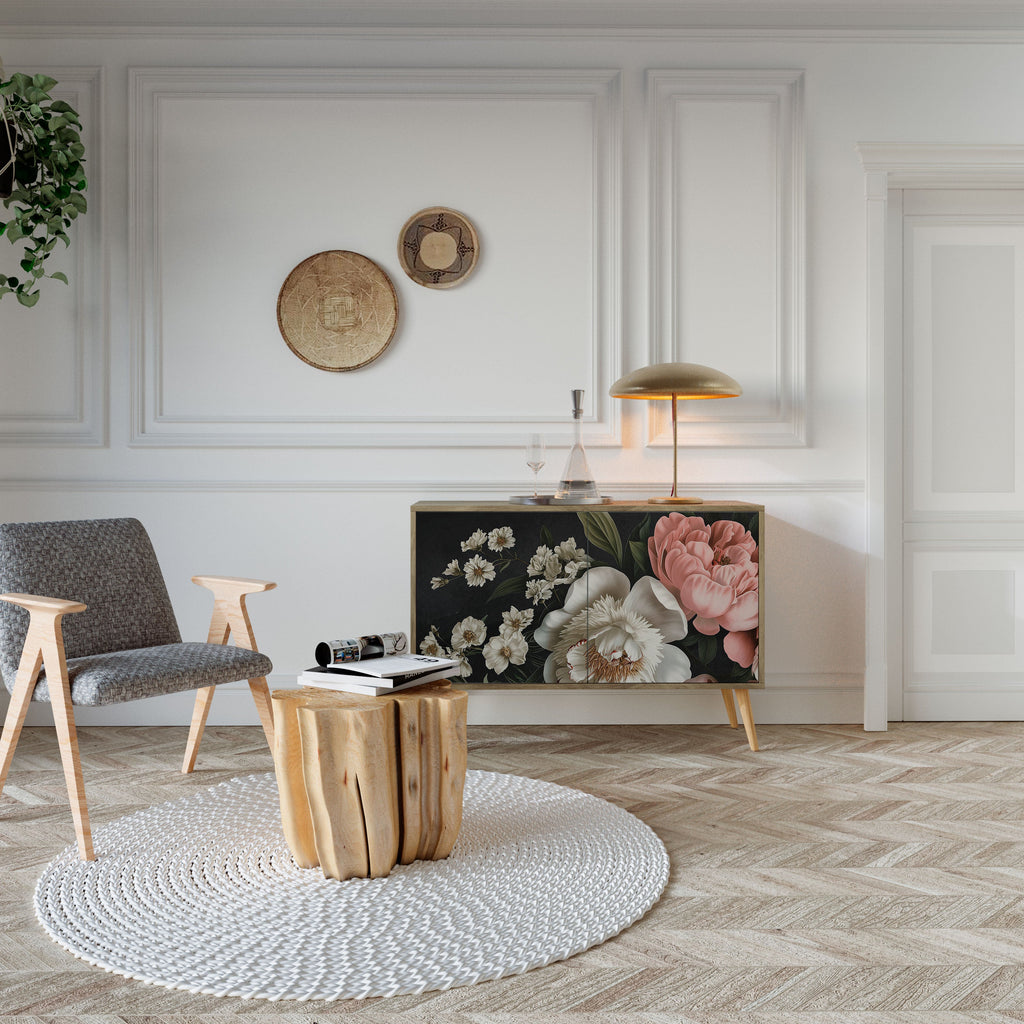 LUSH ELEGANCE Aparador de 2 Portas em Efeito Carvalho