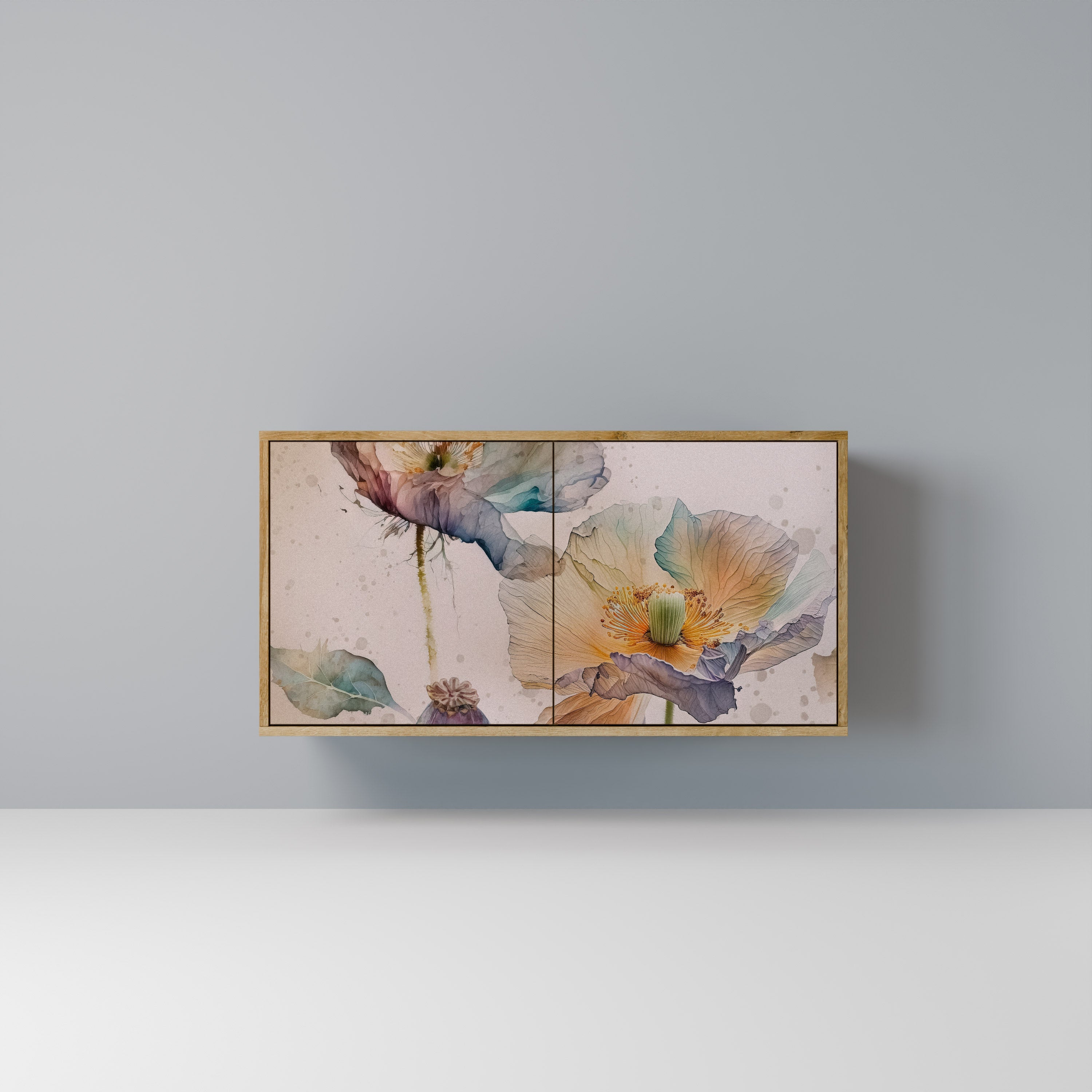 SOFTEN POPPY Aparador de 2 Portas em Efeito Carvalho