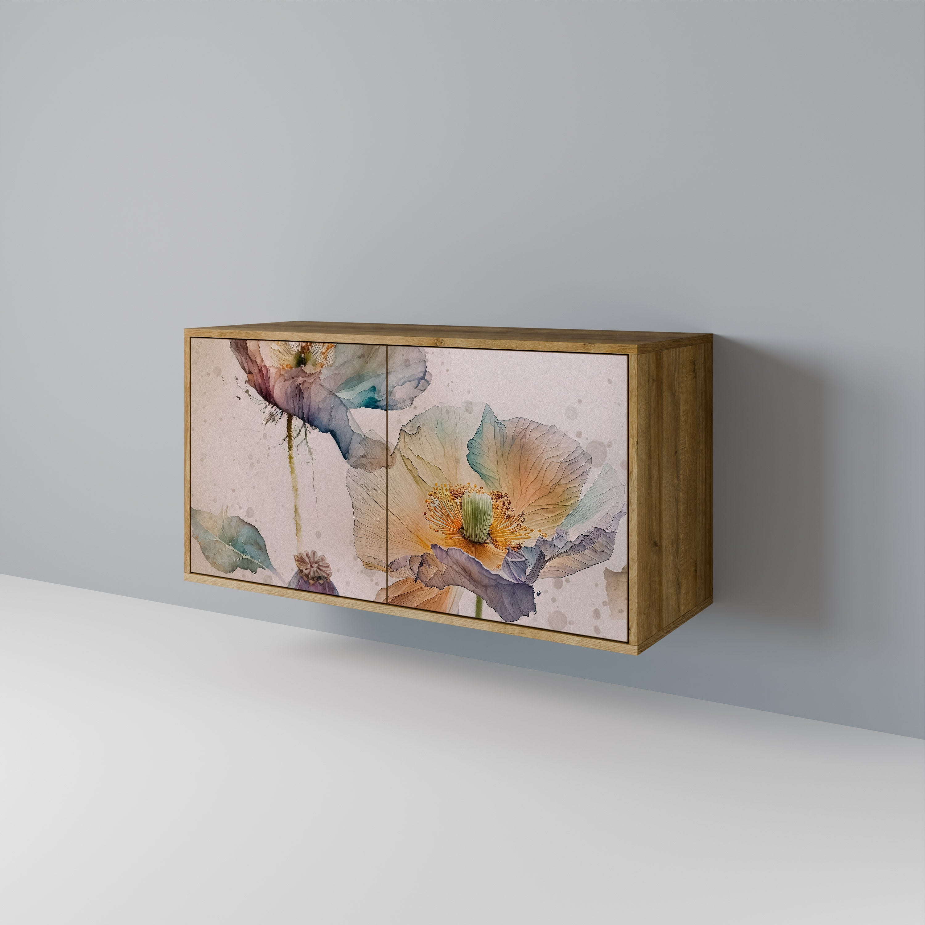 SOFTEN POPPY Aparador de 2 Portas em Efeito Carvalho