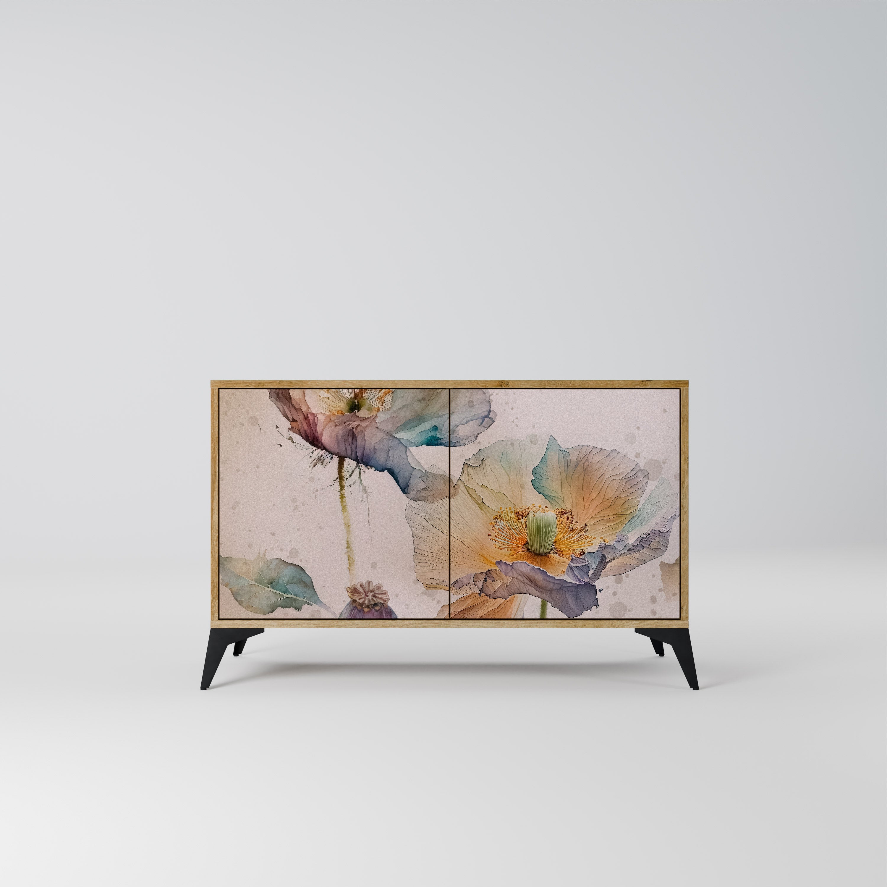 SOFTEN POPPY Aparador de 2 Portas em Efeito Carvalho