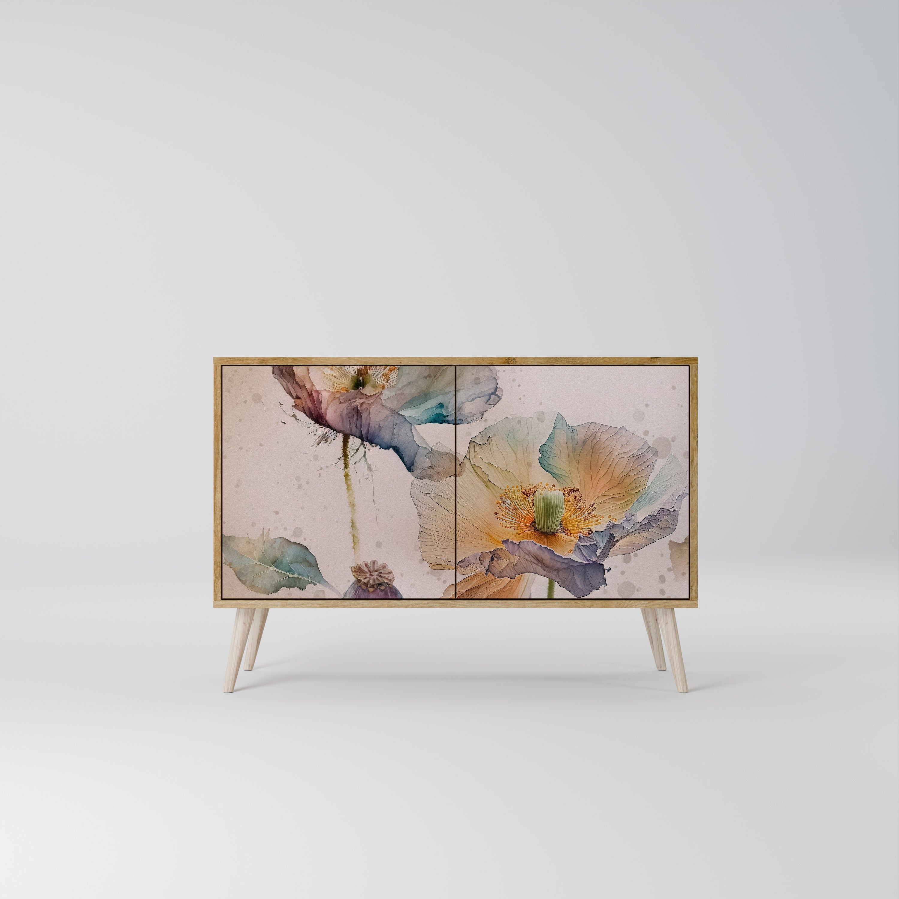 SOFTEN POPPY Aparador de 2 Portas em Efeito Carvalho