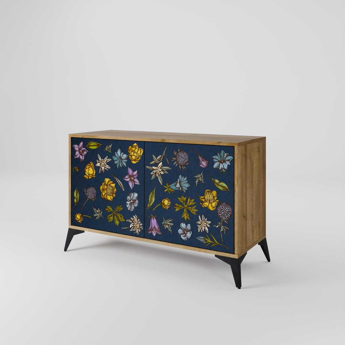 FLOWERS ON NAVY BLUE Aparador de 2 Portas