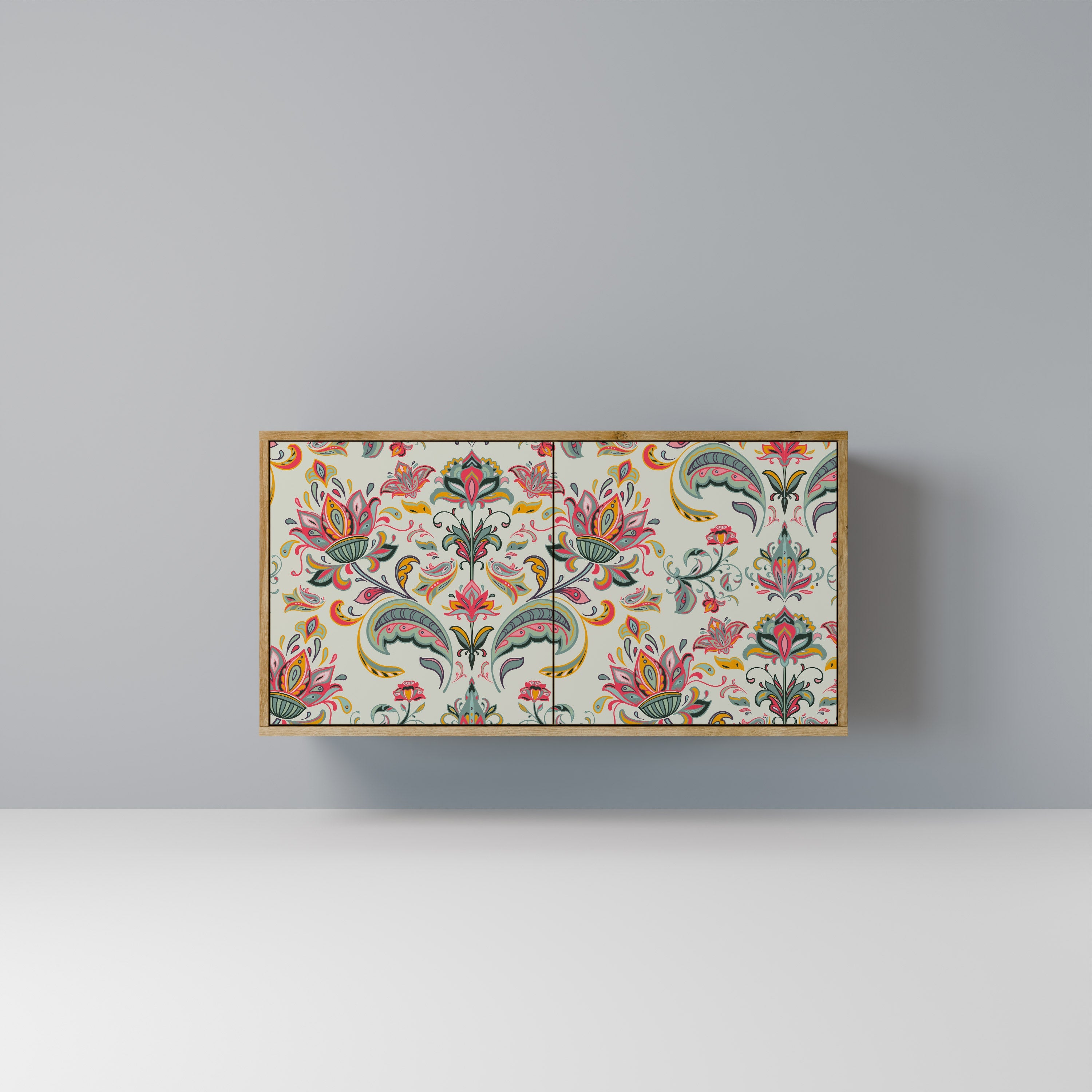 ORGANIC FOLKLORE Aparador de 2 Portas em Efeito Carvalho