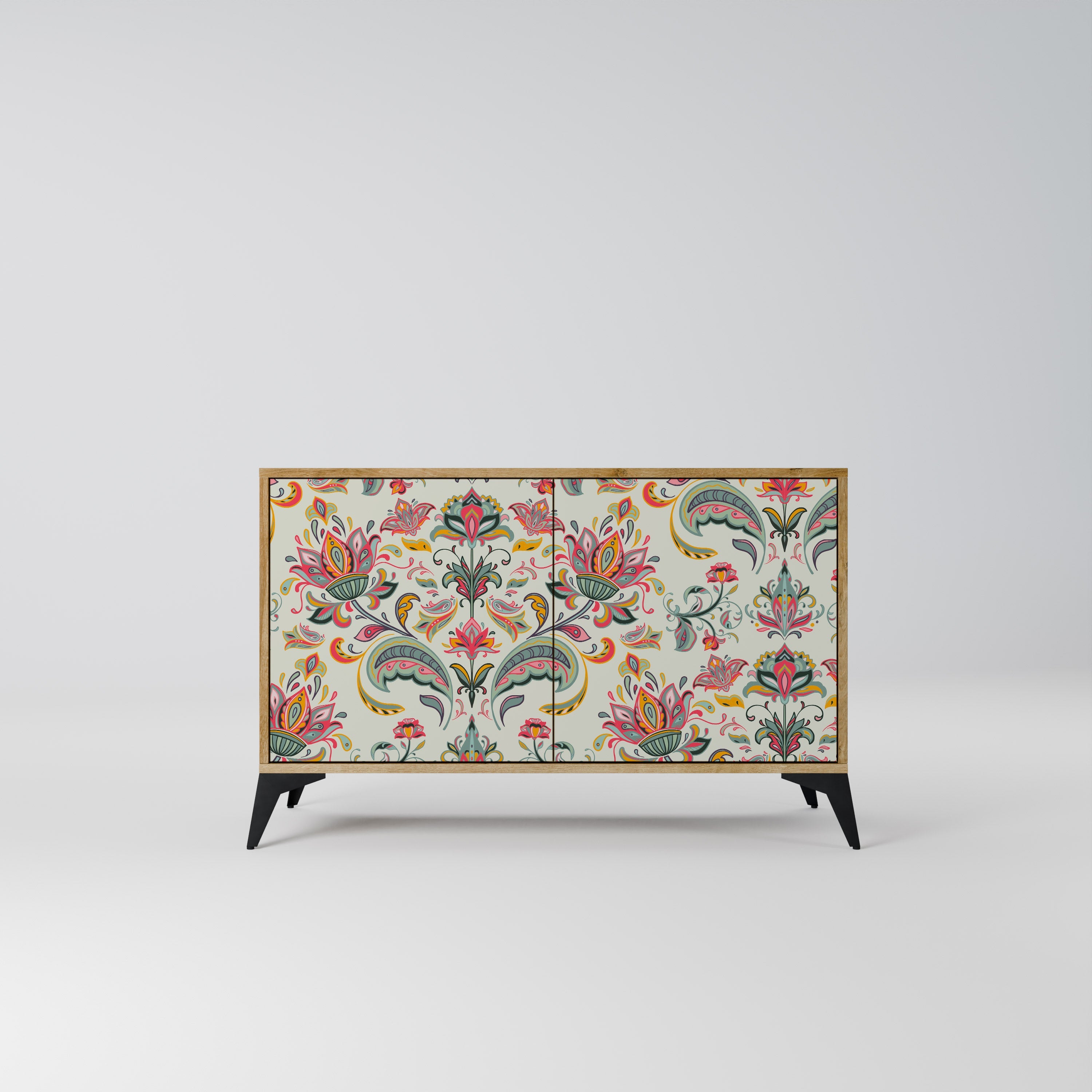 ORGANIC FOLKLORE Aparador de 2 Portas em Efeito Carvalho