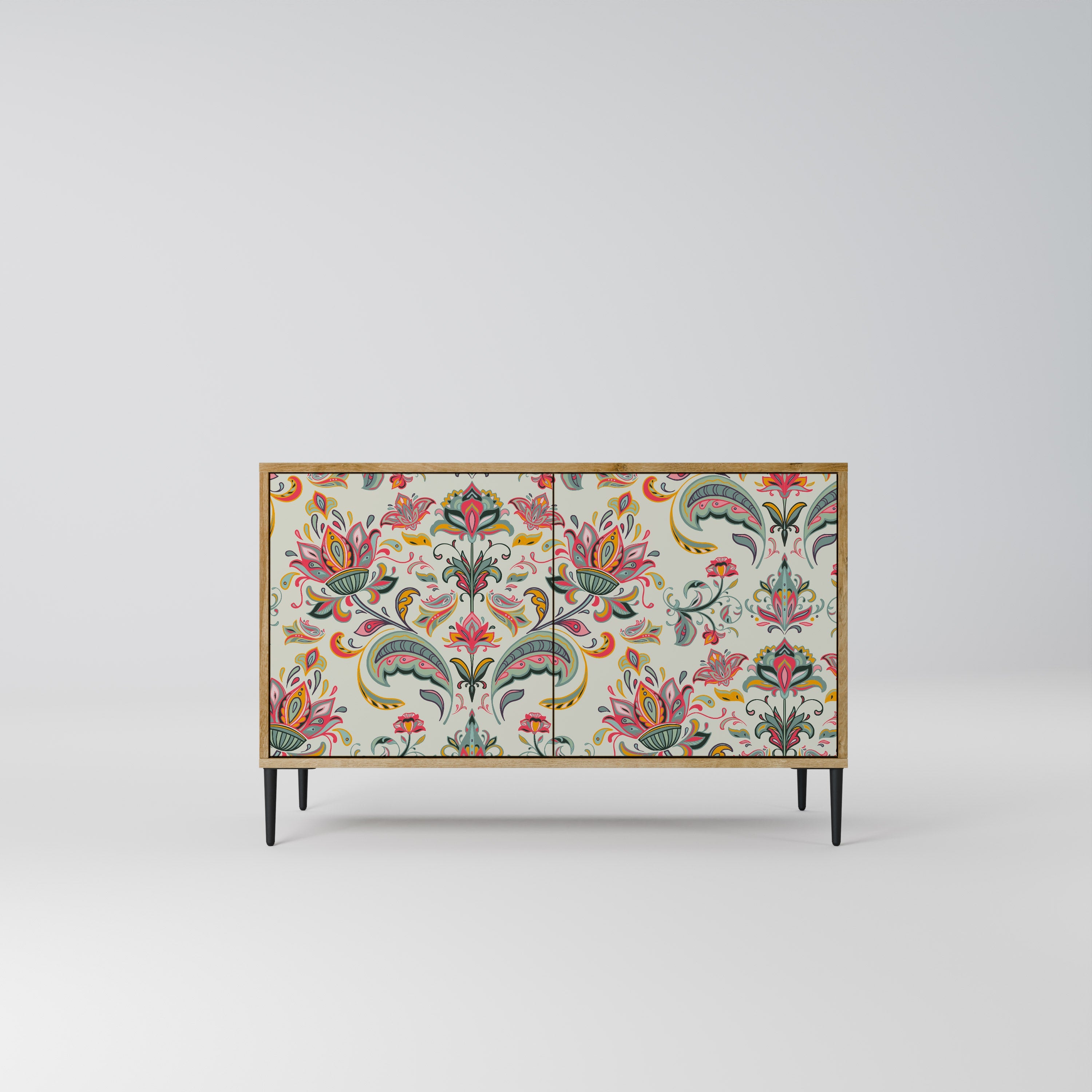 ORGANIC FOLKLORE Aparador de 2 Portas em Efeito Carvalho