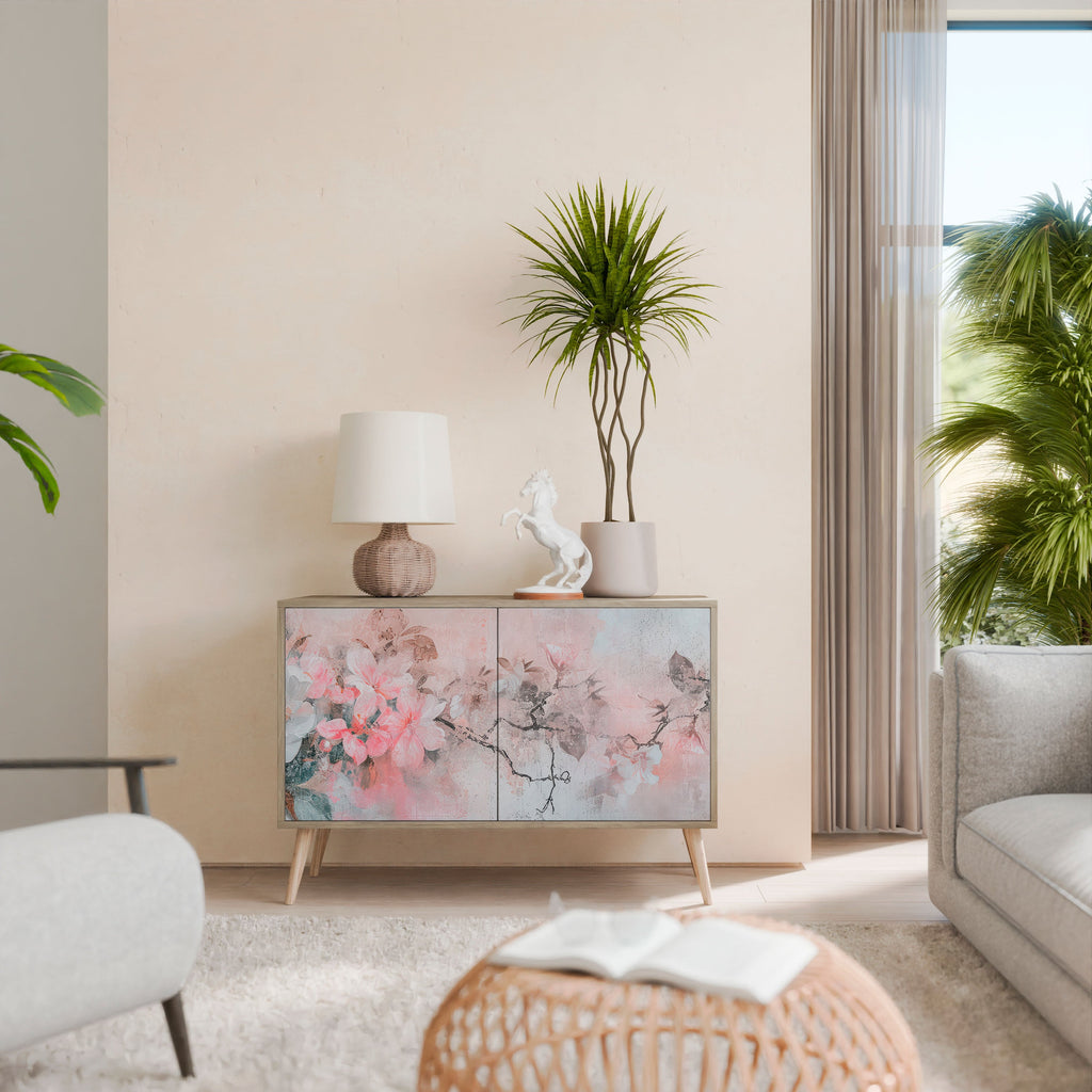 CHERRY BLOSSOM Aparador de 2 Portas em Efeito Carvalho