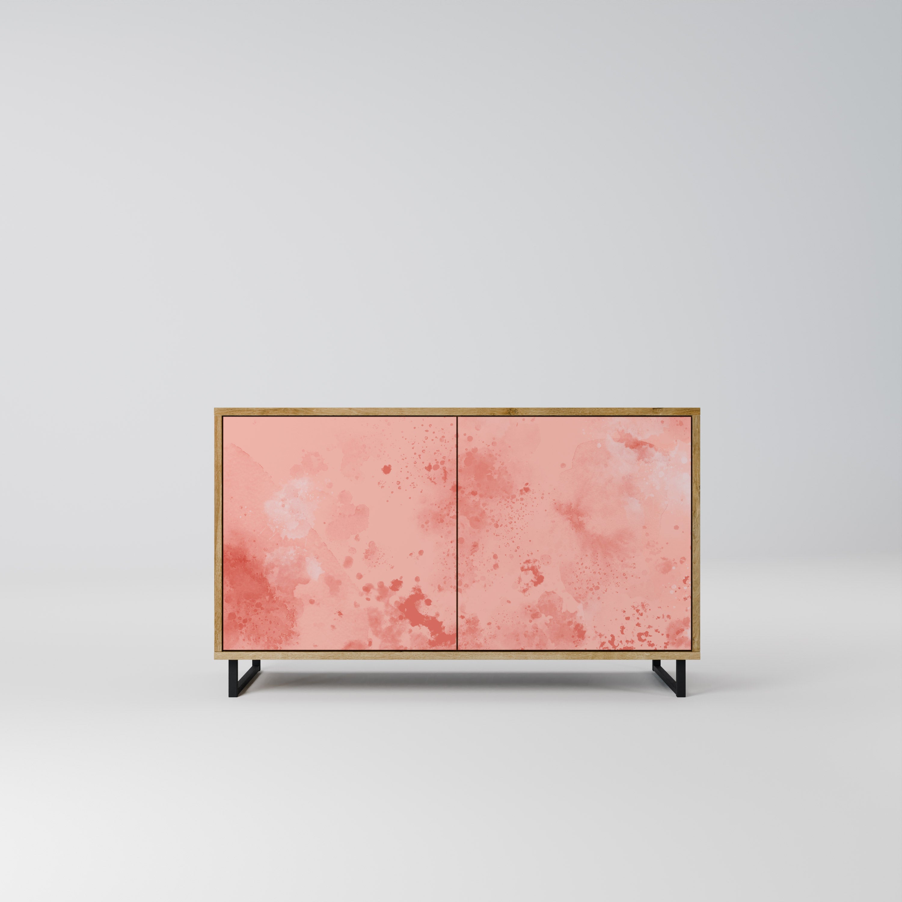 CRANE DANCE Aparador de 2 Portas em Efeito Carvalho