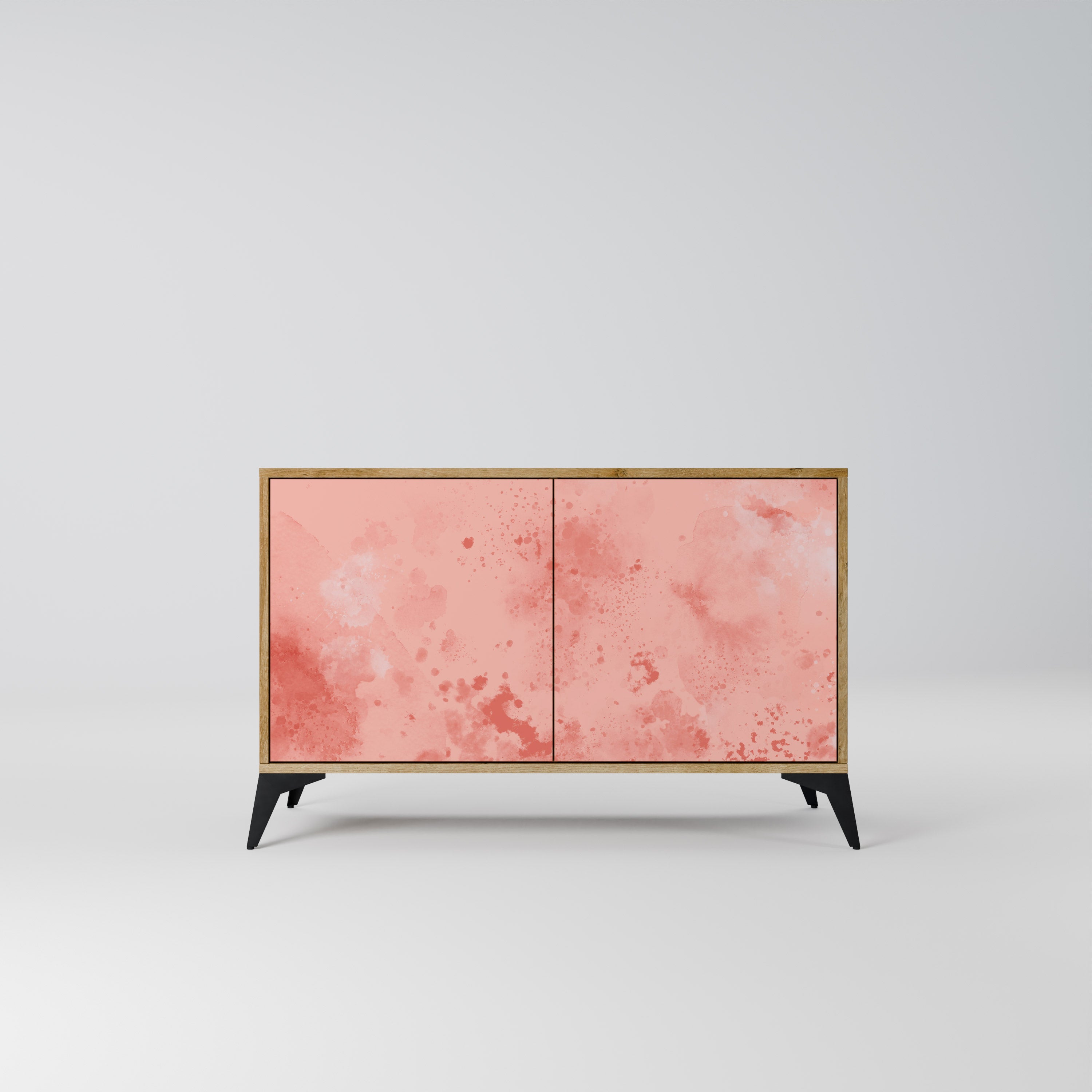 CRANE DANCE Aparador de 2 Portas em Efeito Carvalho