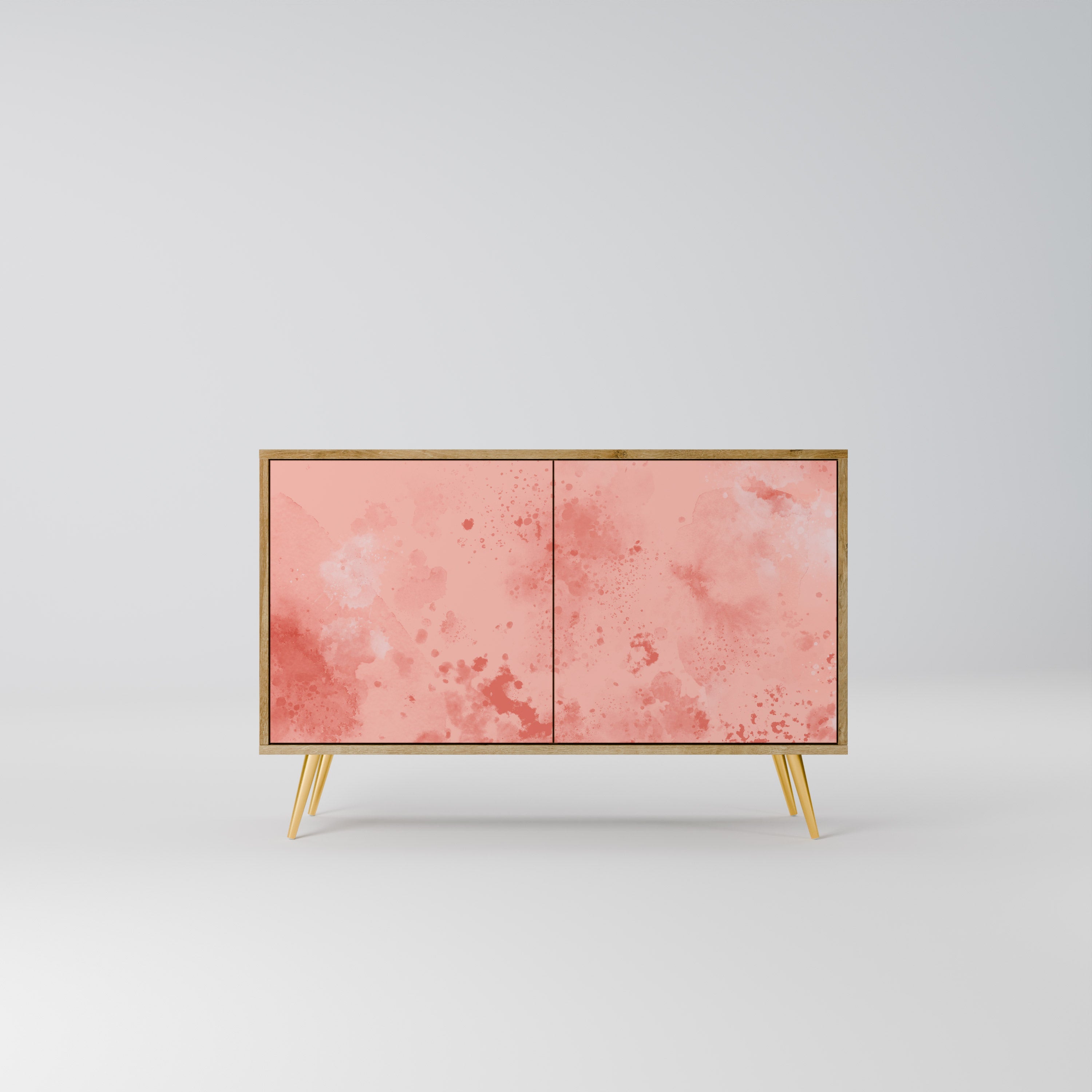 CRANE DANCE Aparador de 2 Portas em Efeito Carvalho