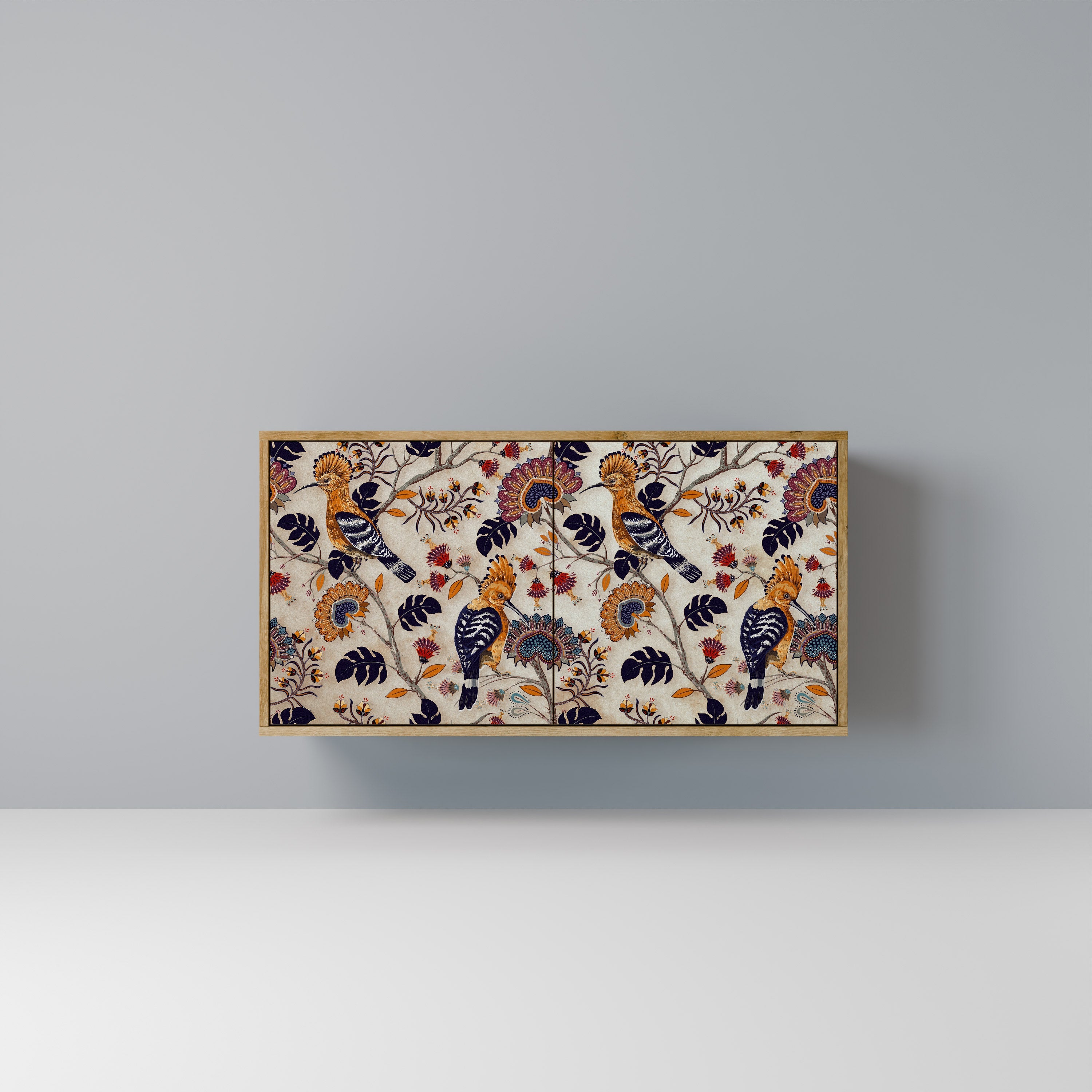 EMINENT HOOPOE Aparador de 2 Portas em Efeito Carvalho