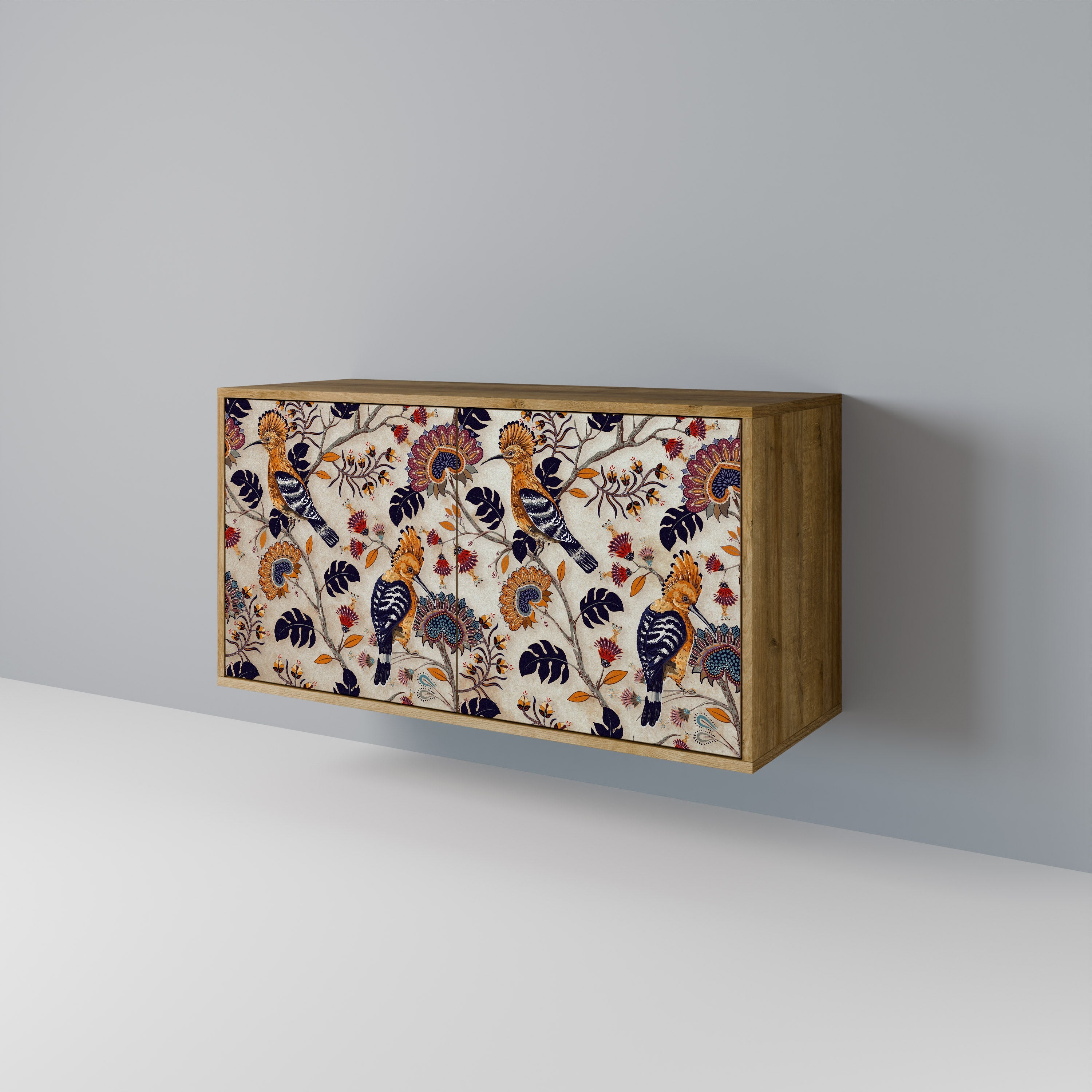 EMINENT HOOPOE Aparador de 2 Portas em Efeito Carvalho