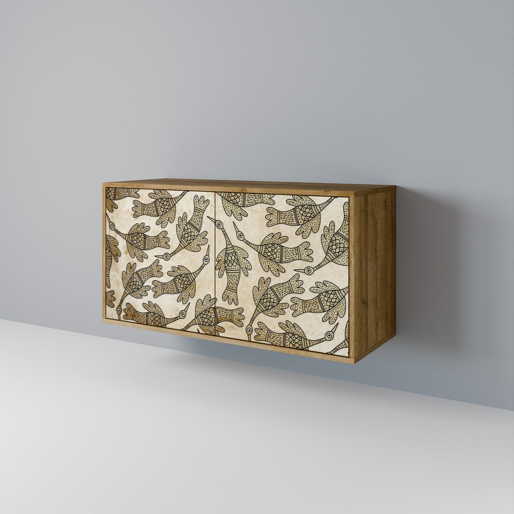 ALMONDINE SONGBIRD Aparador de 2 Portas em Efeito Carvalho