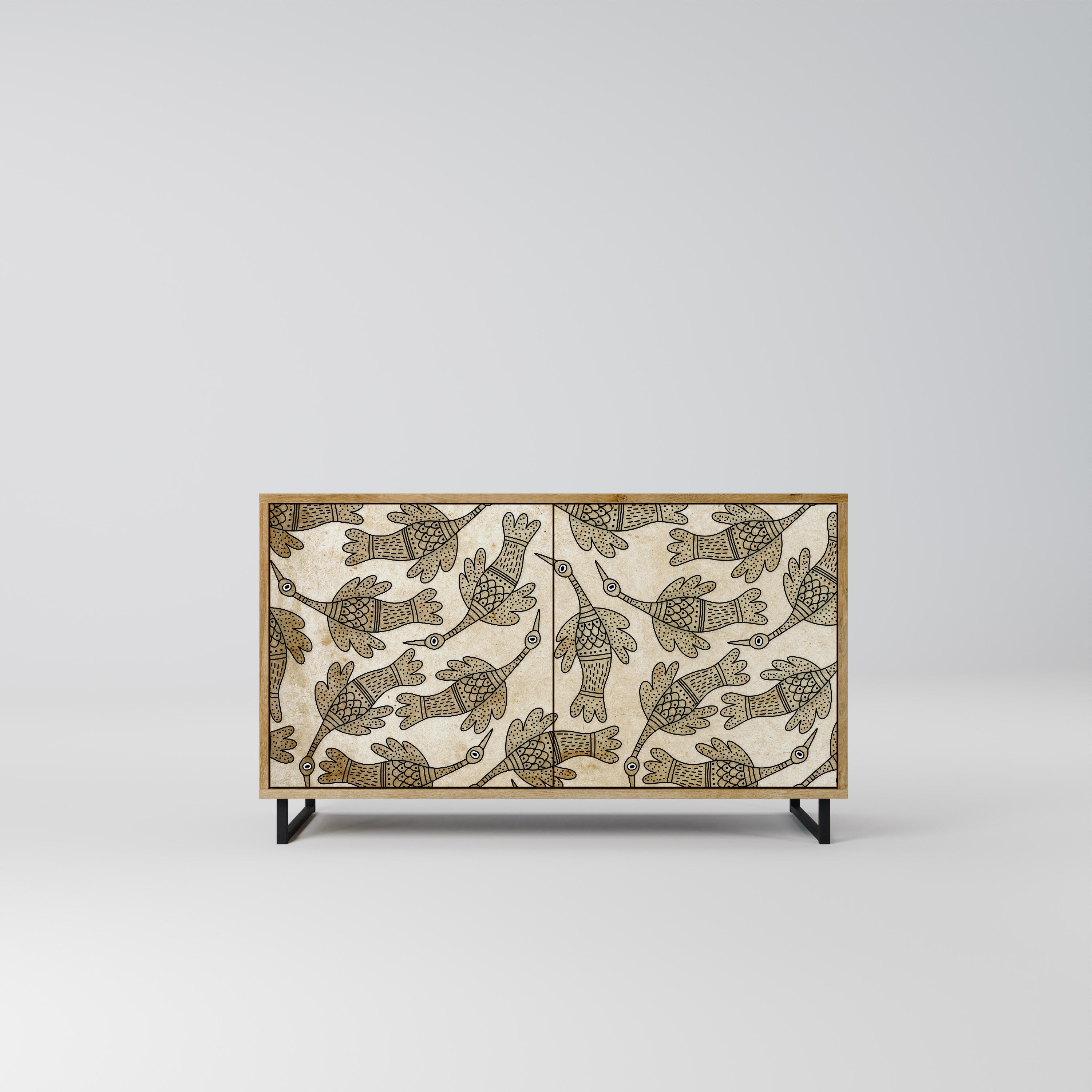 ALMONDINE SONGBIRD Aparador de 2 Portas em Efeito Carvalho