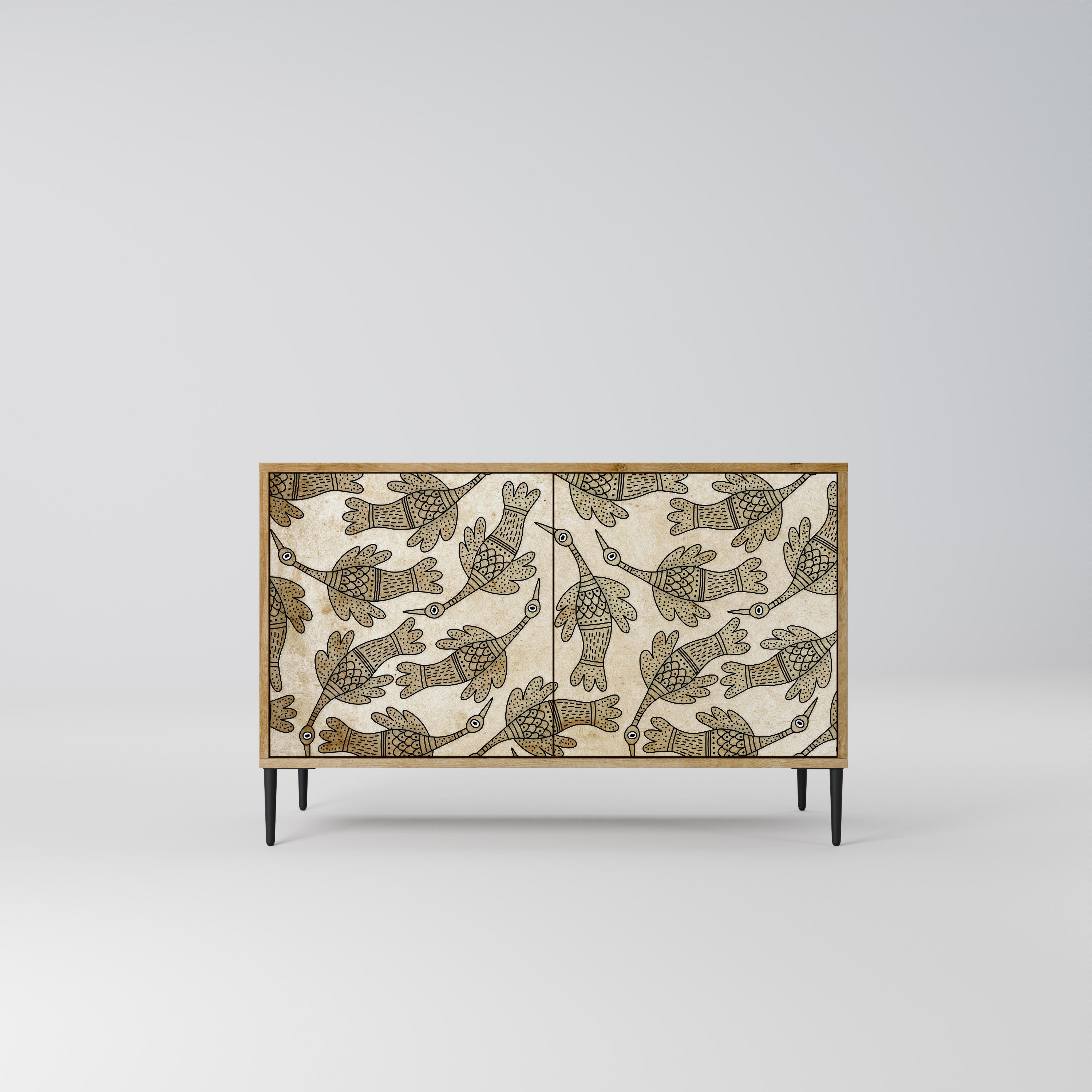 ALMONDINE SONGBIRD Aparador de 2 Portas em Efeito Carvalho