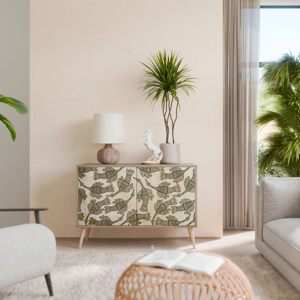 ALMONDINE SONGBIRD Aparador de 2 Portas em Efeito Carvalho