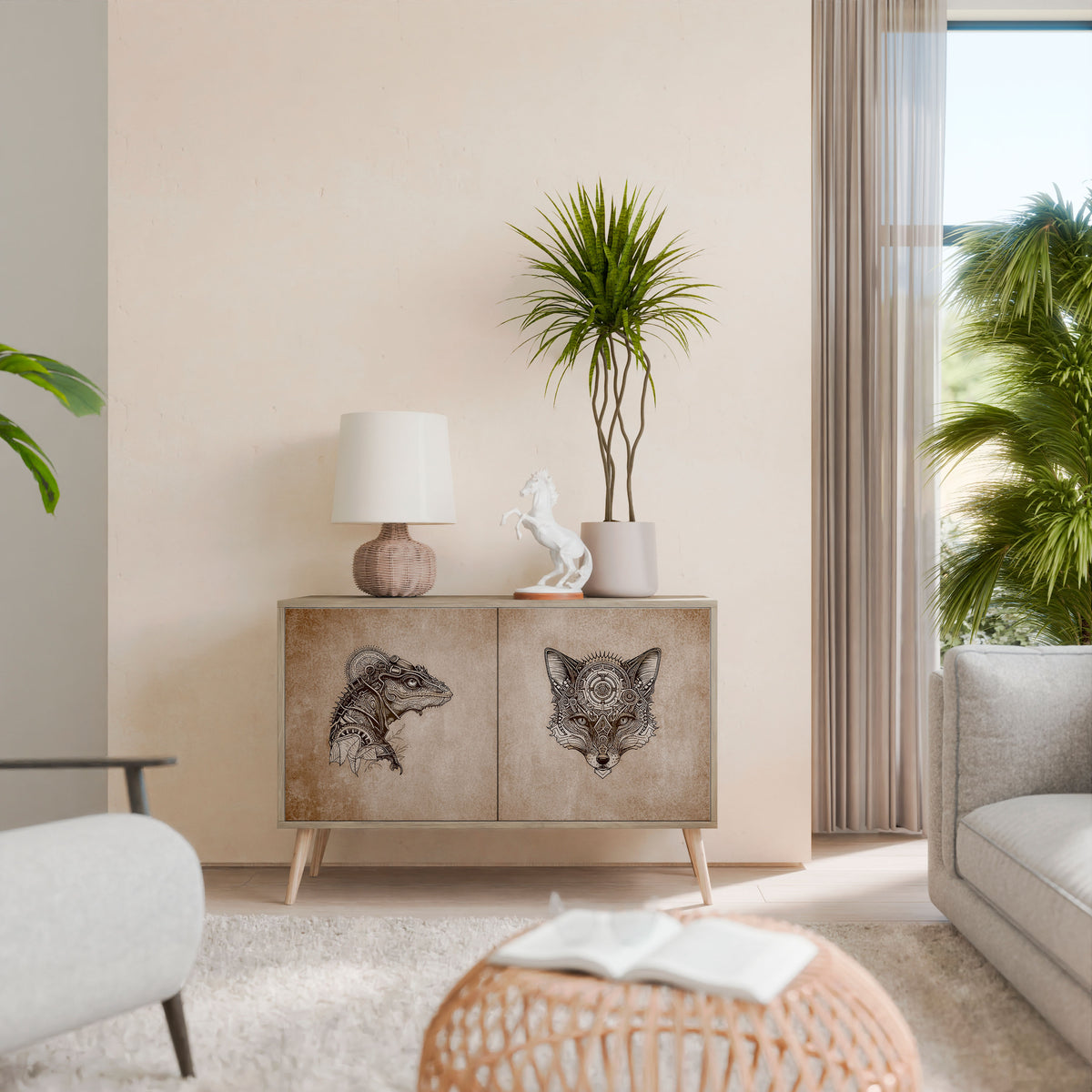 STEAMPUNK CLAN 2-Door Sideboard