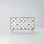 CATS COMPILATION Aparador de 2 Portas em Efeito Carvalho