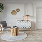 CATS COMPILATION Aparador de 2 Portas em Efeito Carvalho