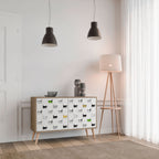 CATS COMPILATION Aparador de 2 Portas em Efeito Carvalho