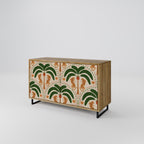 DANCING PREDATORS Aparador de 2 Portas em Efeito Carvalho