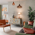 COLORFUL INSECTS Aparador de 2 Portas em Efeito Carvalho